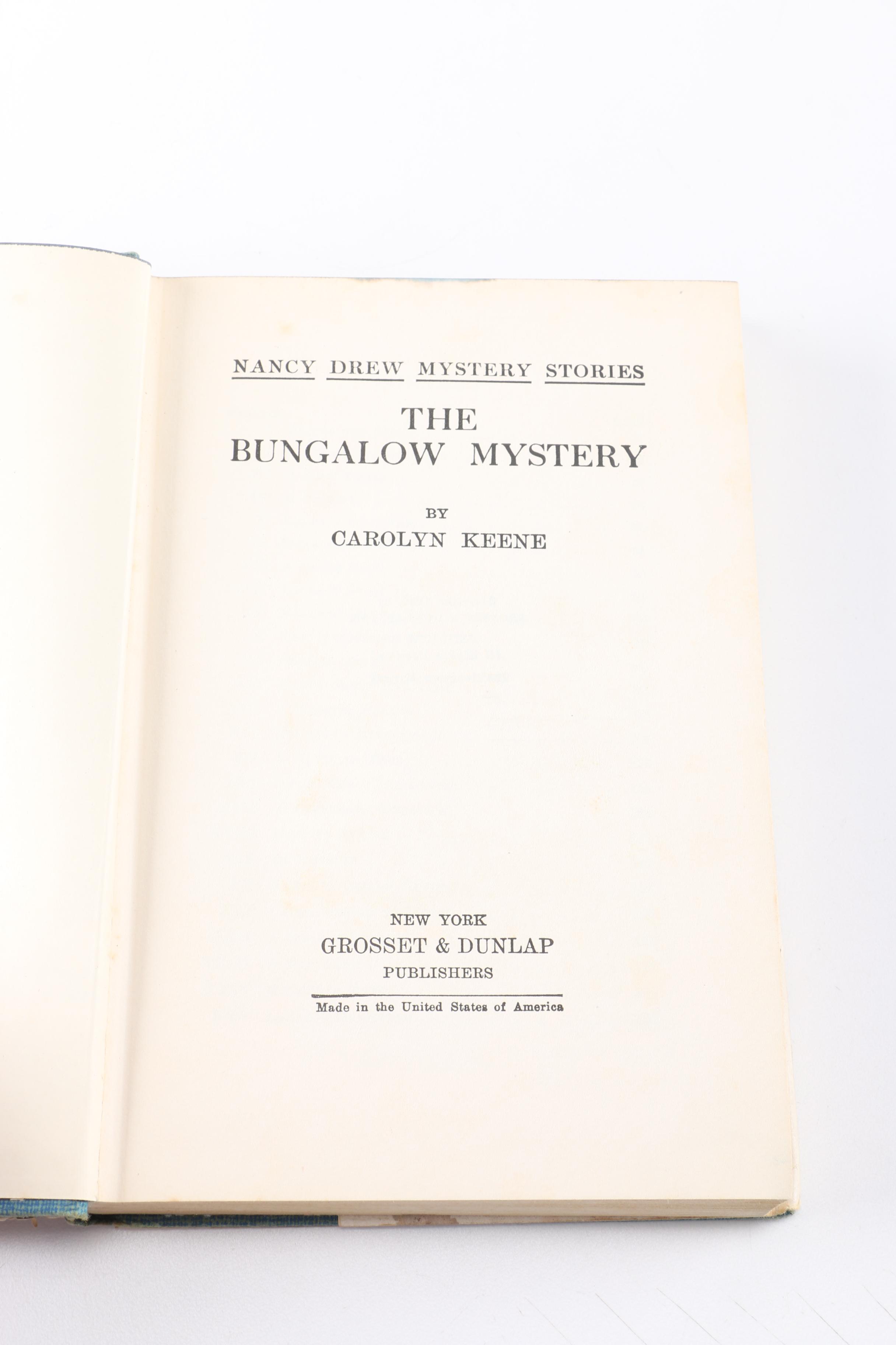 1954 Nancy Drew Novel "The Bungalow Mystery"