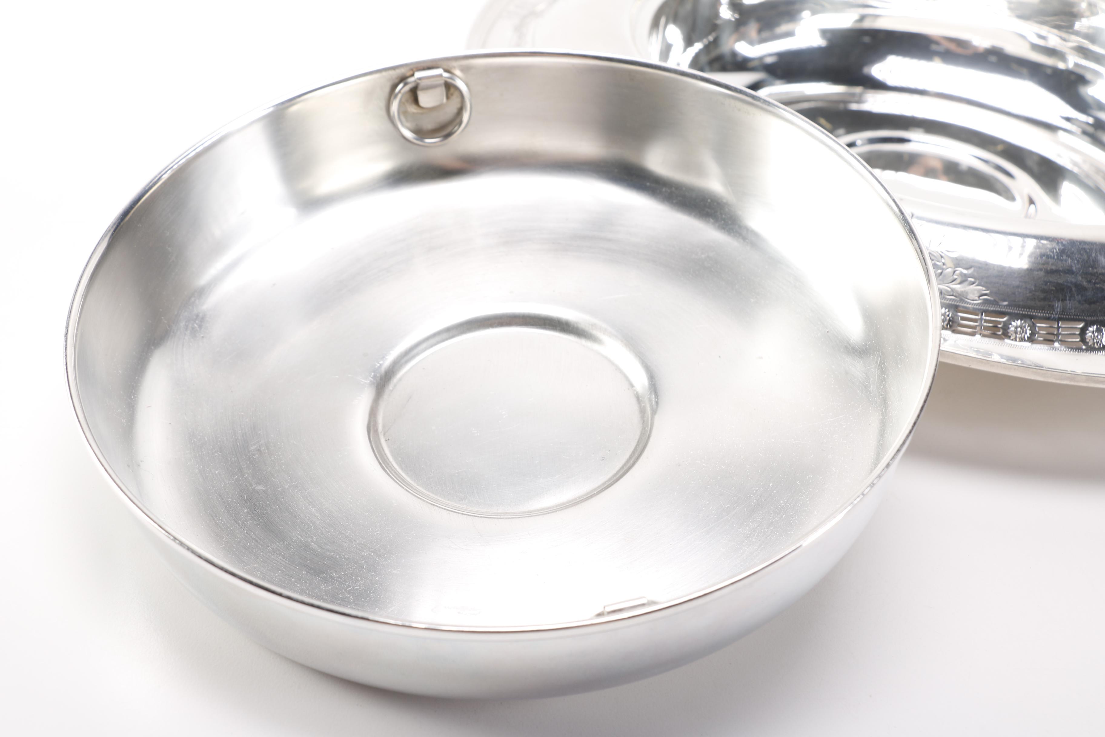 Cowell & Hubbard Co. Sterling Silver Centerpiece Bowl With Brass Insert