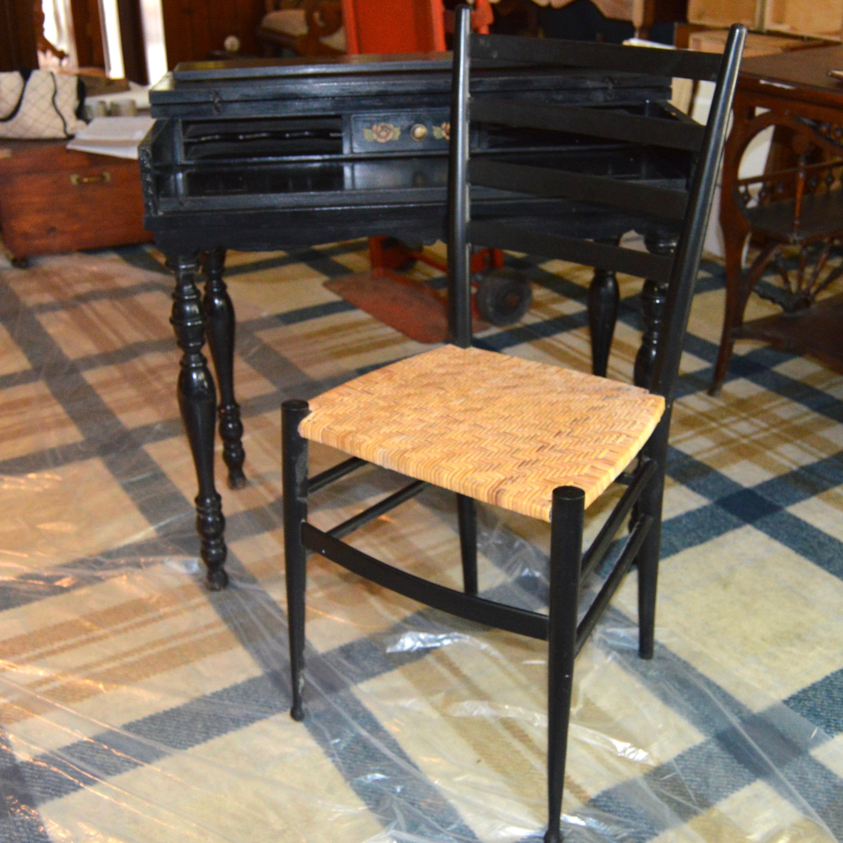 Hitchcock Style Desk and Shaker Chair