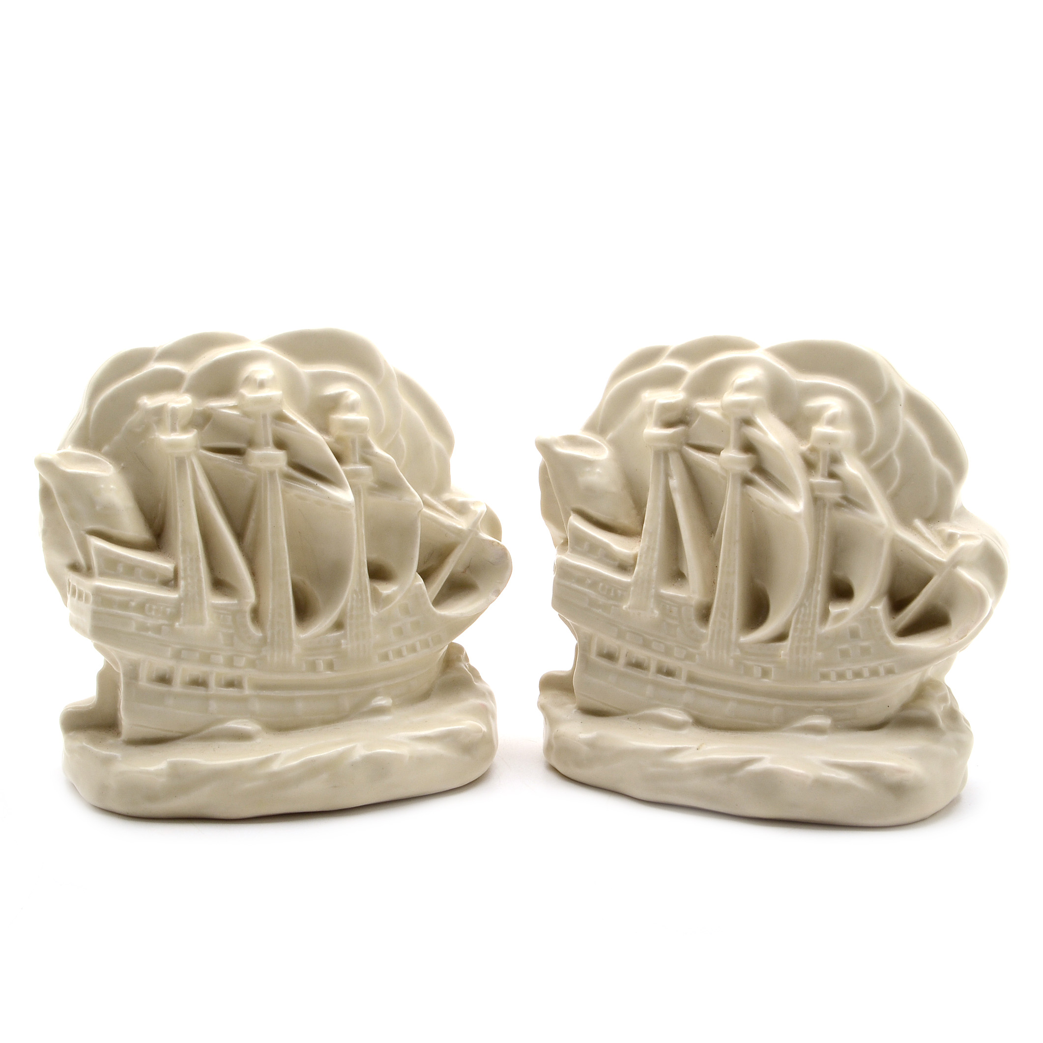Pair of Rookwood Galleon Ship Bookends