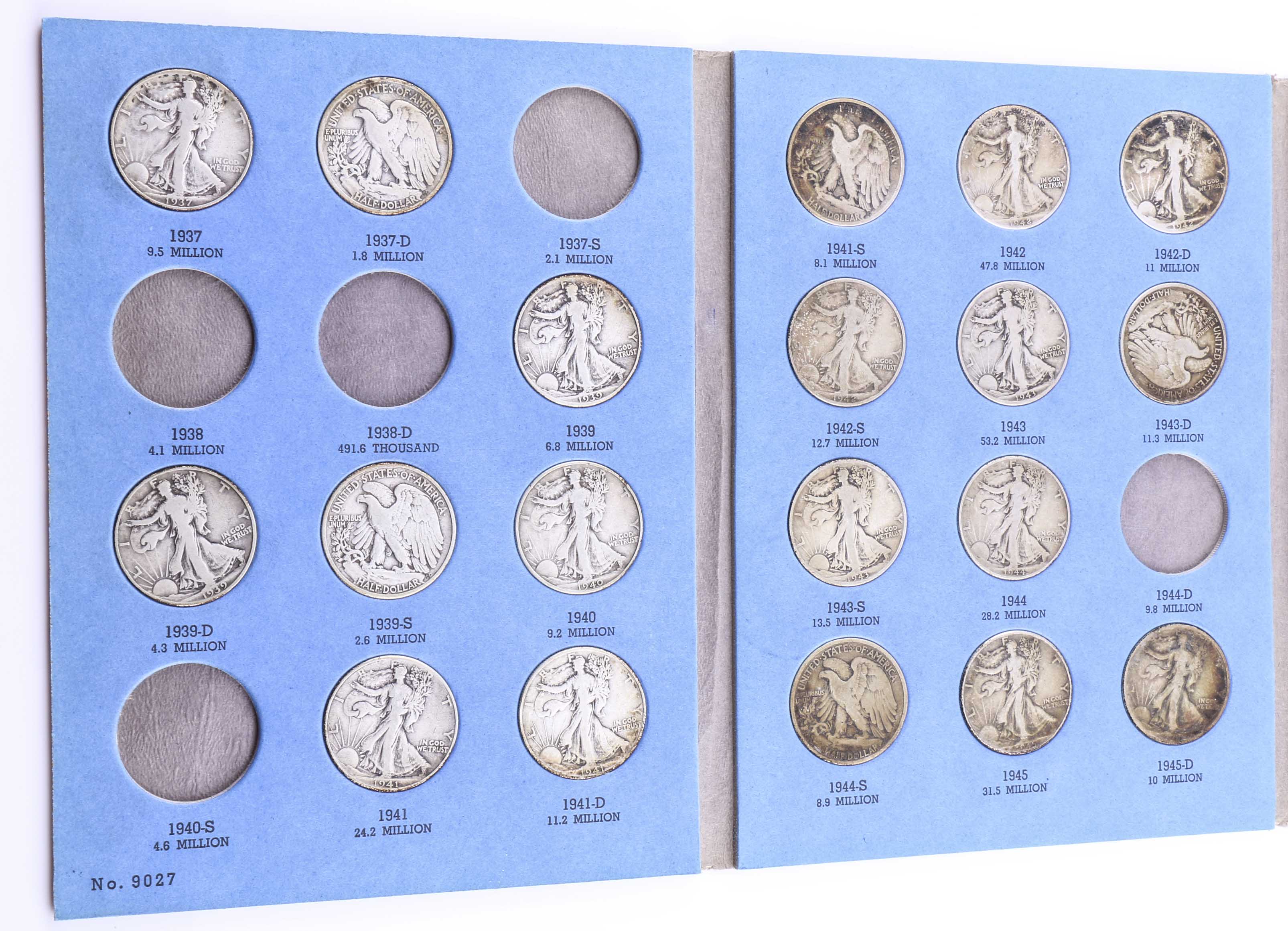 Whitman Binder of Walking Liberty Silver Half Dollars