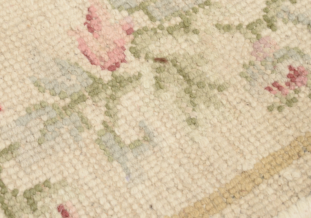 White Floral Area Rug