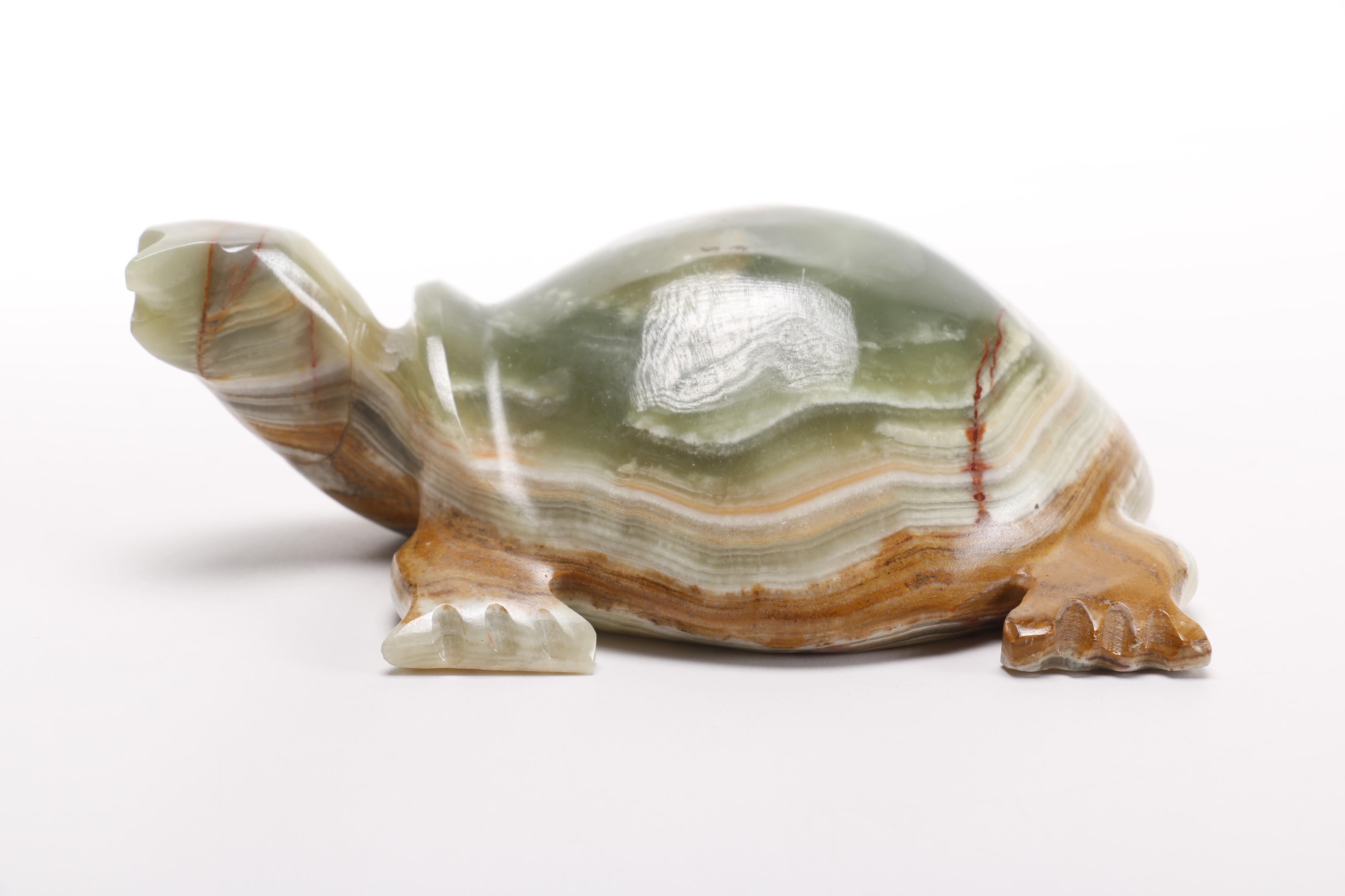 Agate Turtle with A Stone Ball