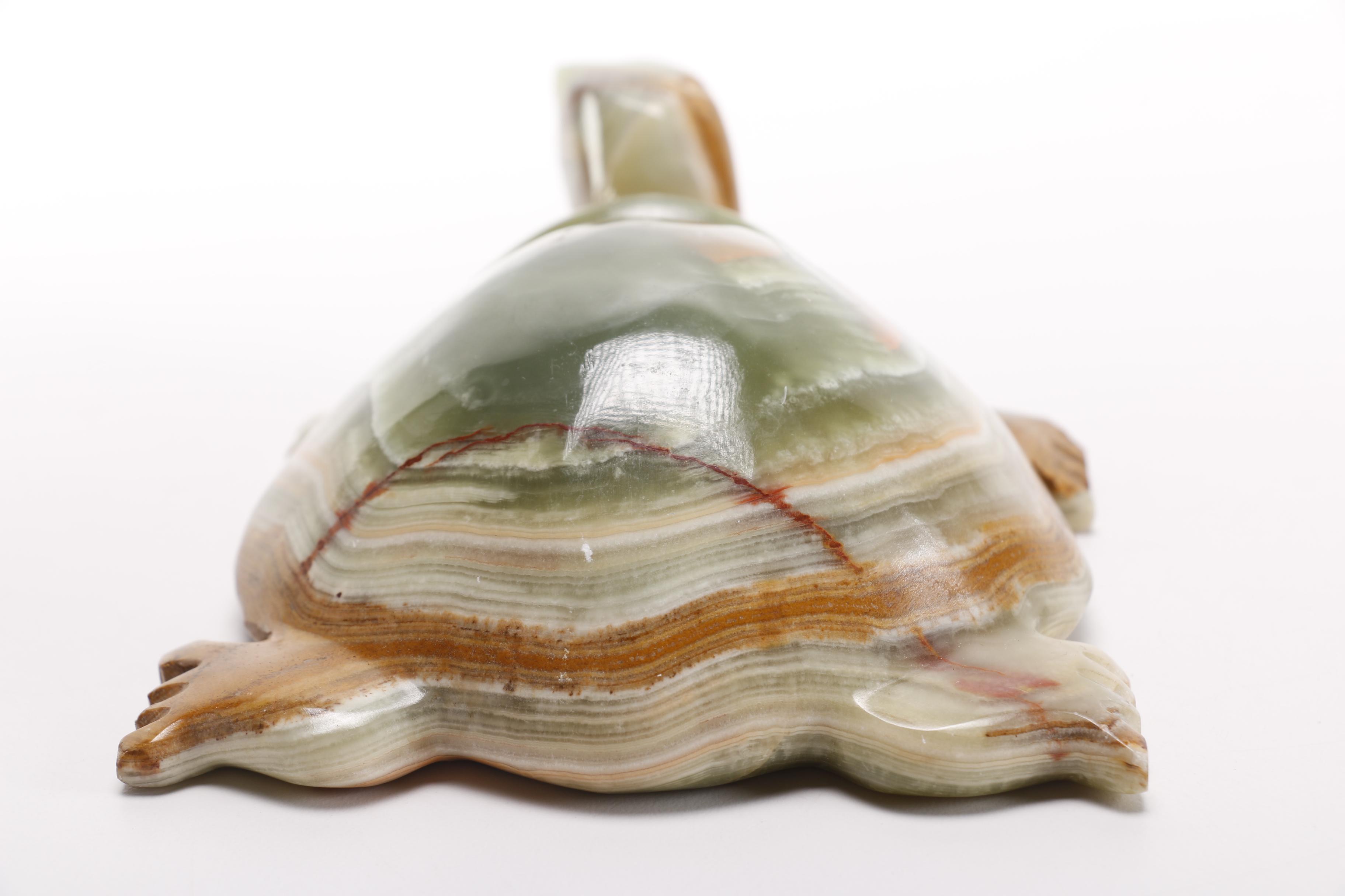 Agate Turtle with A Stone Ball