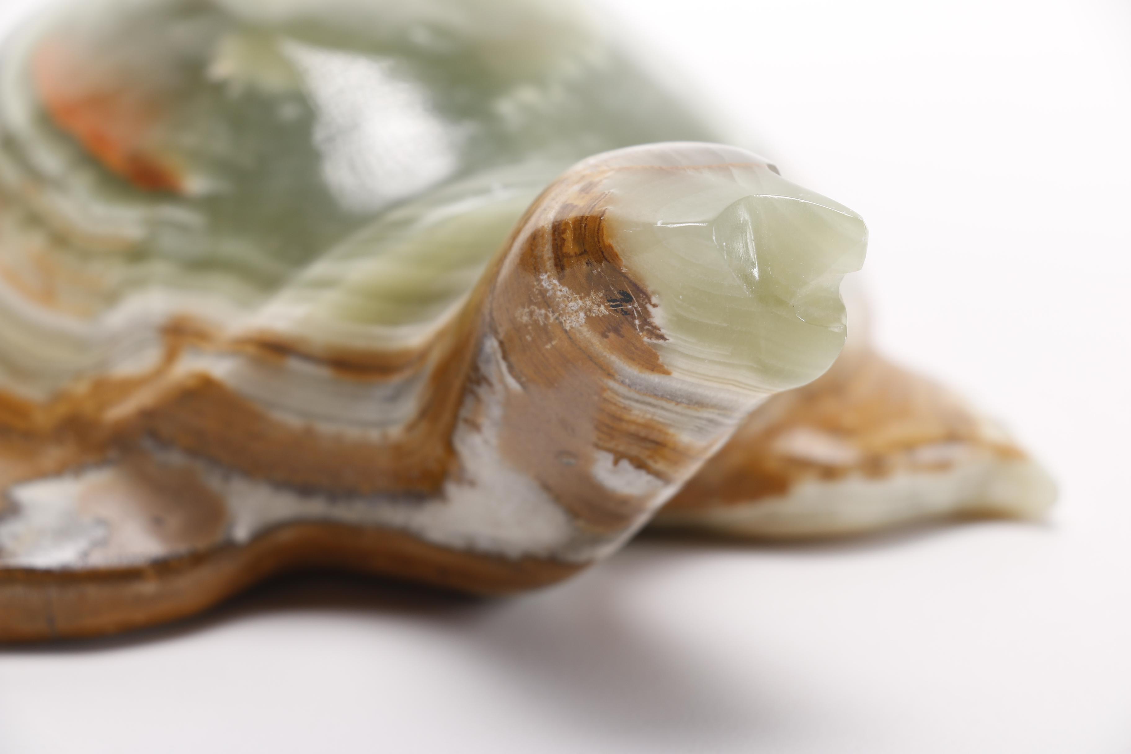 Agate Turtle with A Stone Ball