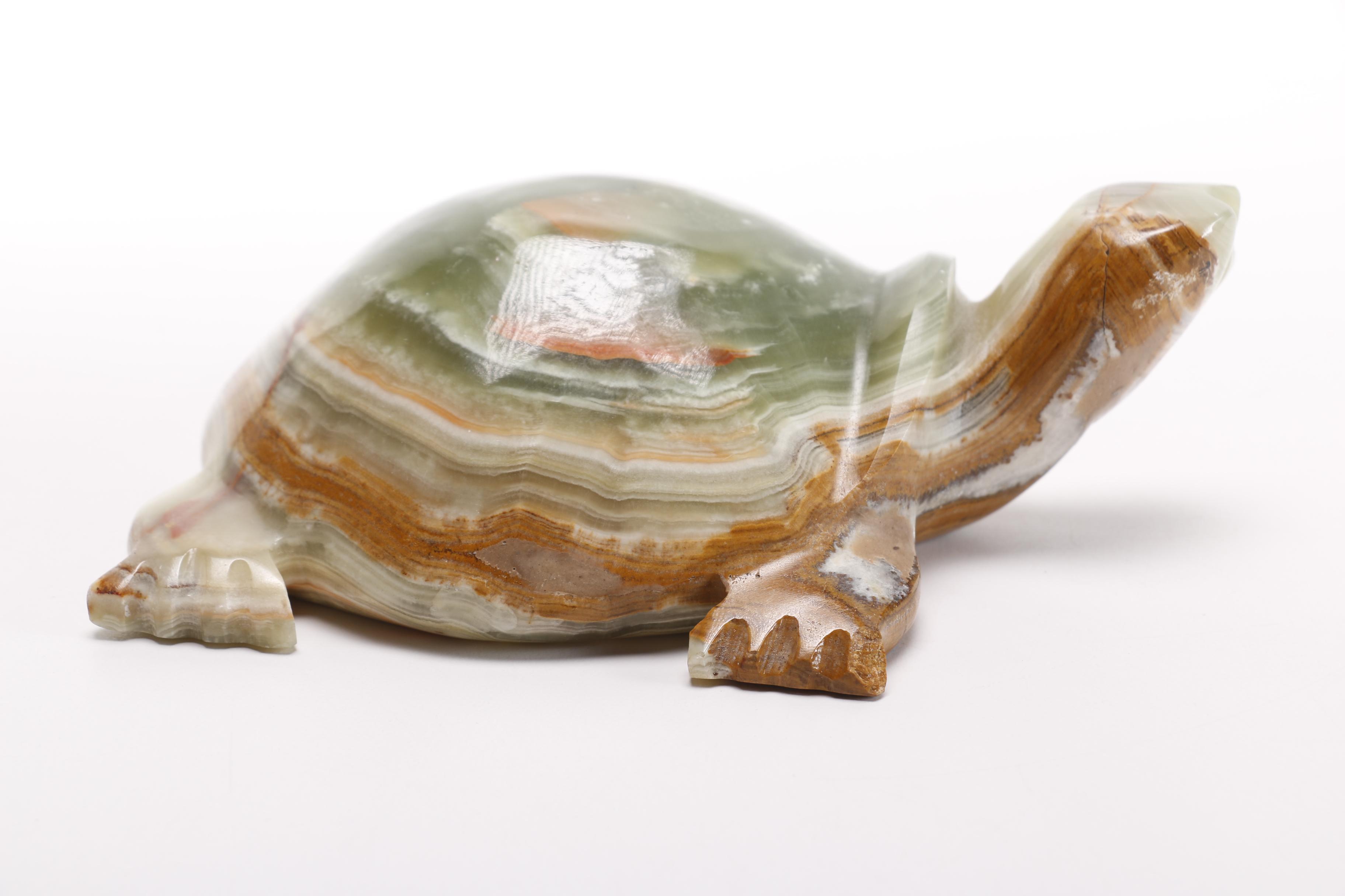 Agate Turtle with A Stone Ball