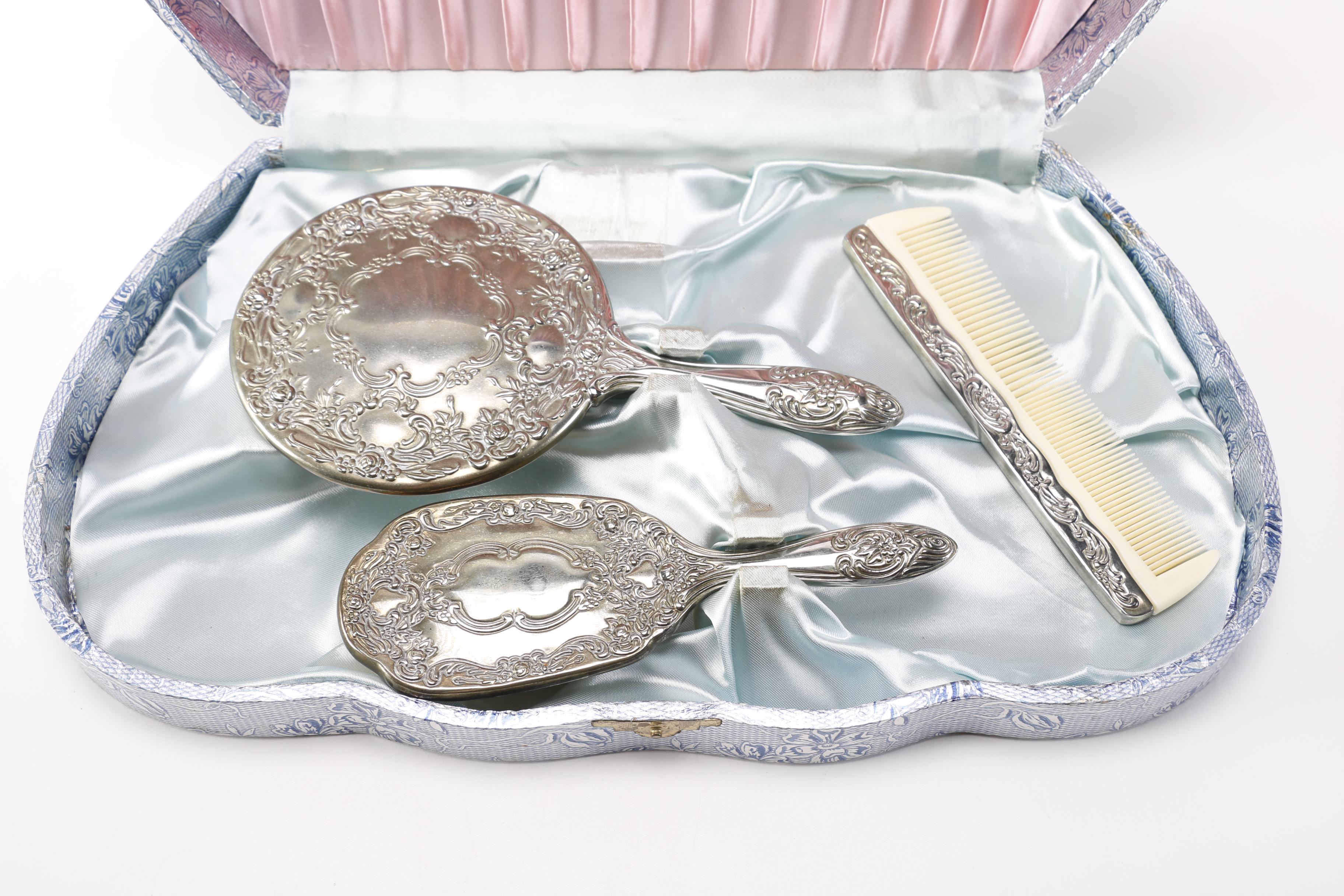 Silver Plate Dresser Set