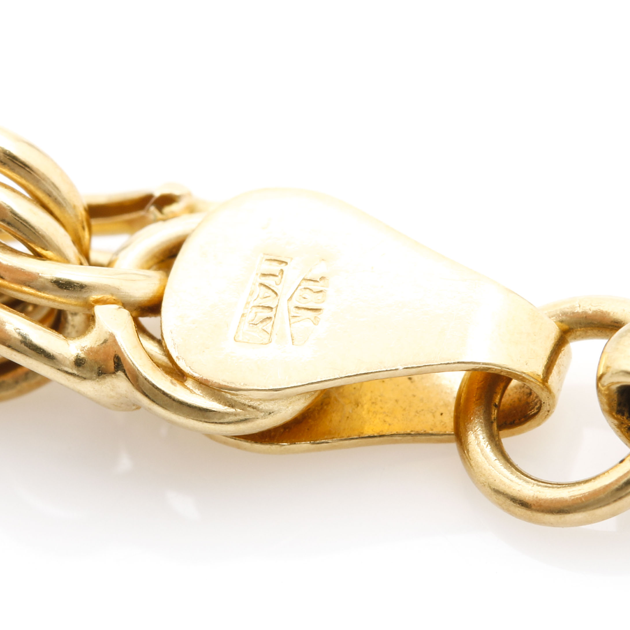 18K Yellow Gold Double Chain Link Bracelet