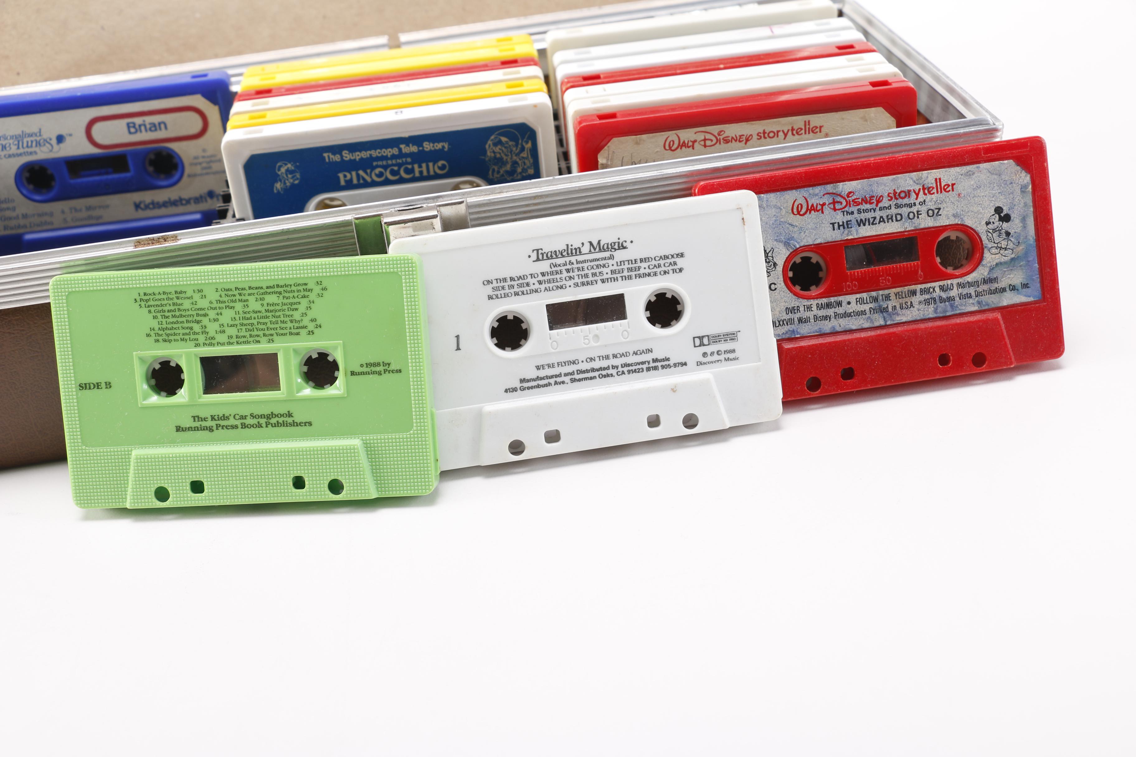 Disney, Playskool, Other Children's Cassettes and Vintage Case
