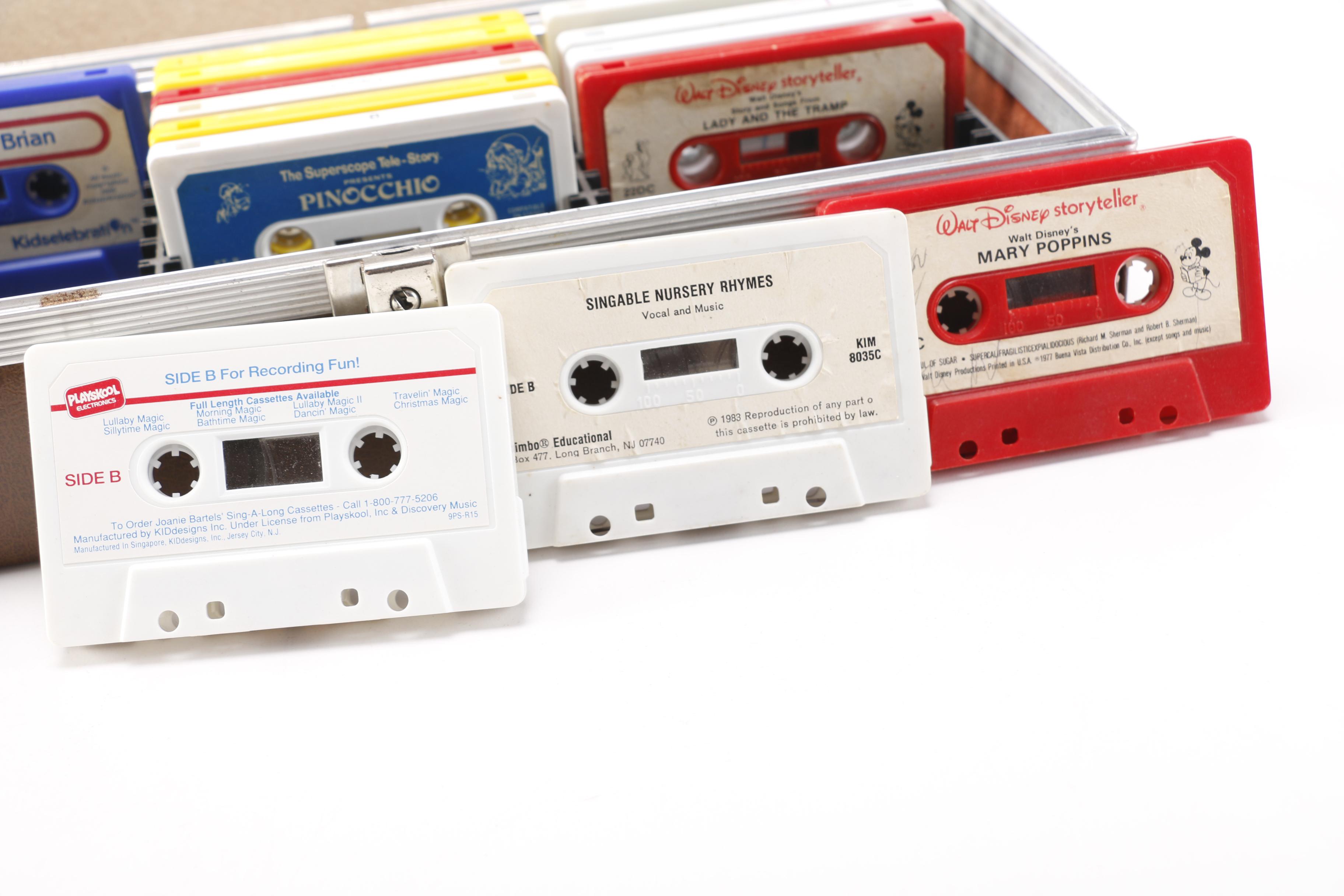 Disney, Playskool, Other Children's Cassettes and Vintage Case