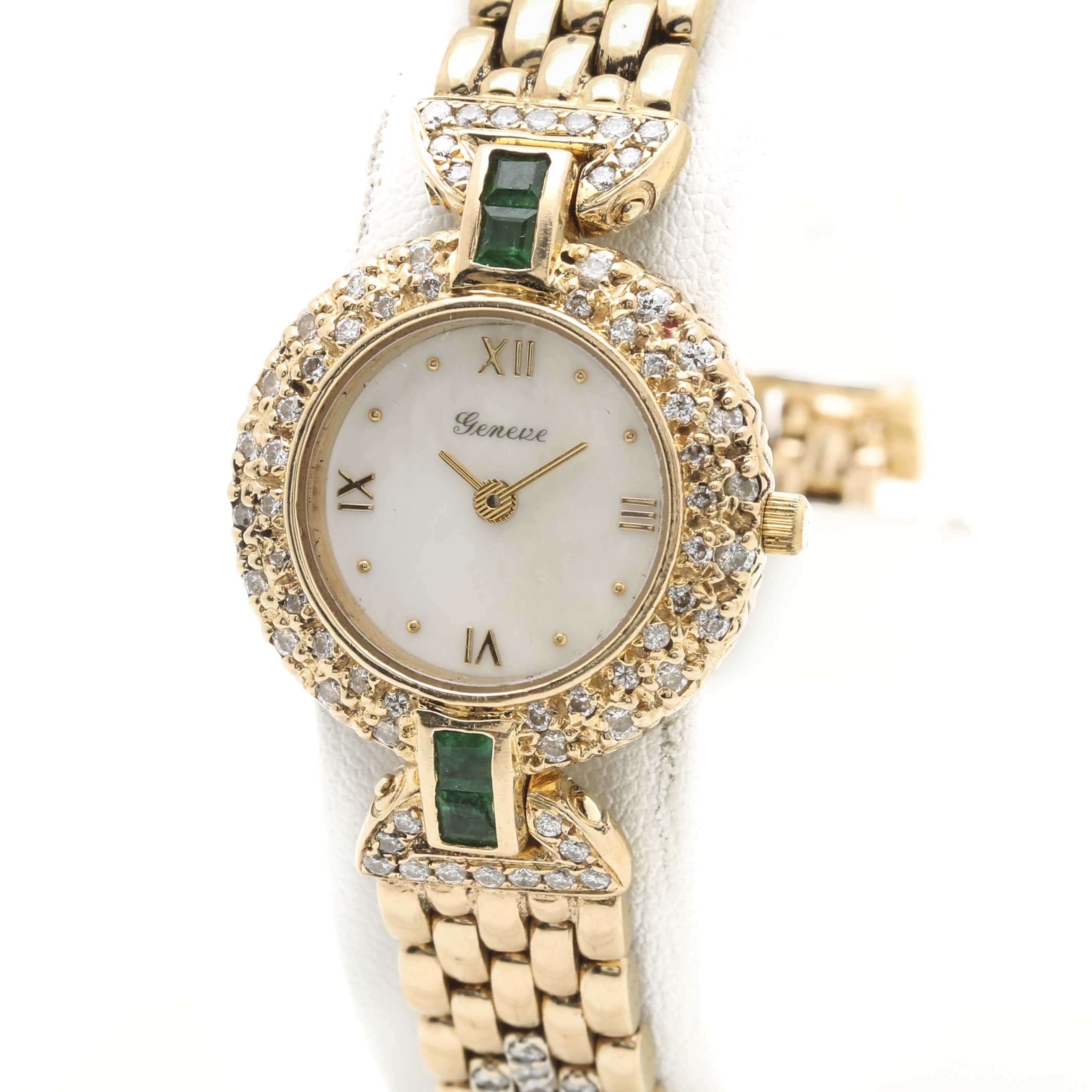 Geneve 18K Yellow Gold and 1.46 CTW Diamond Watch