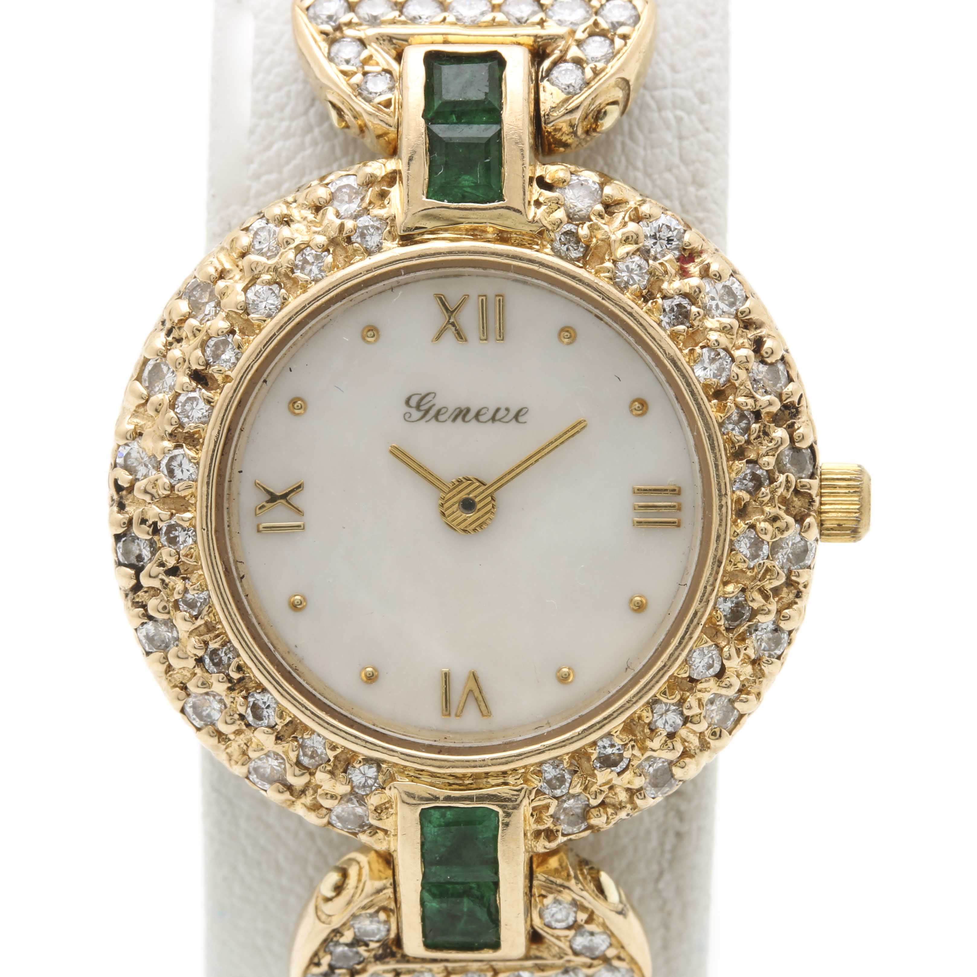 Geneve 18K Yellow Gold and 1.46 CTW Diamond Watch