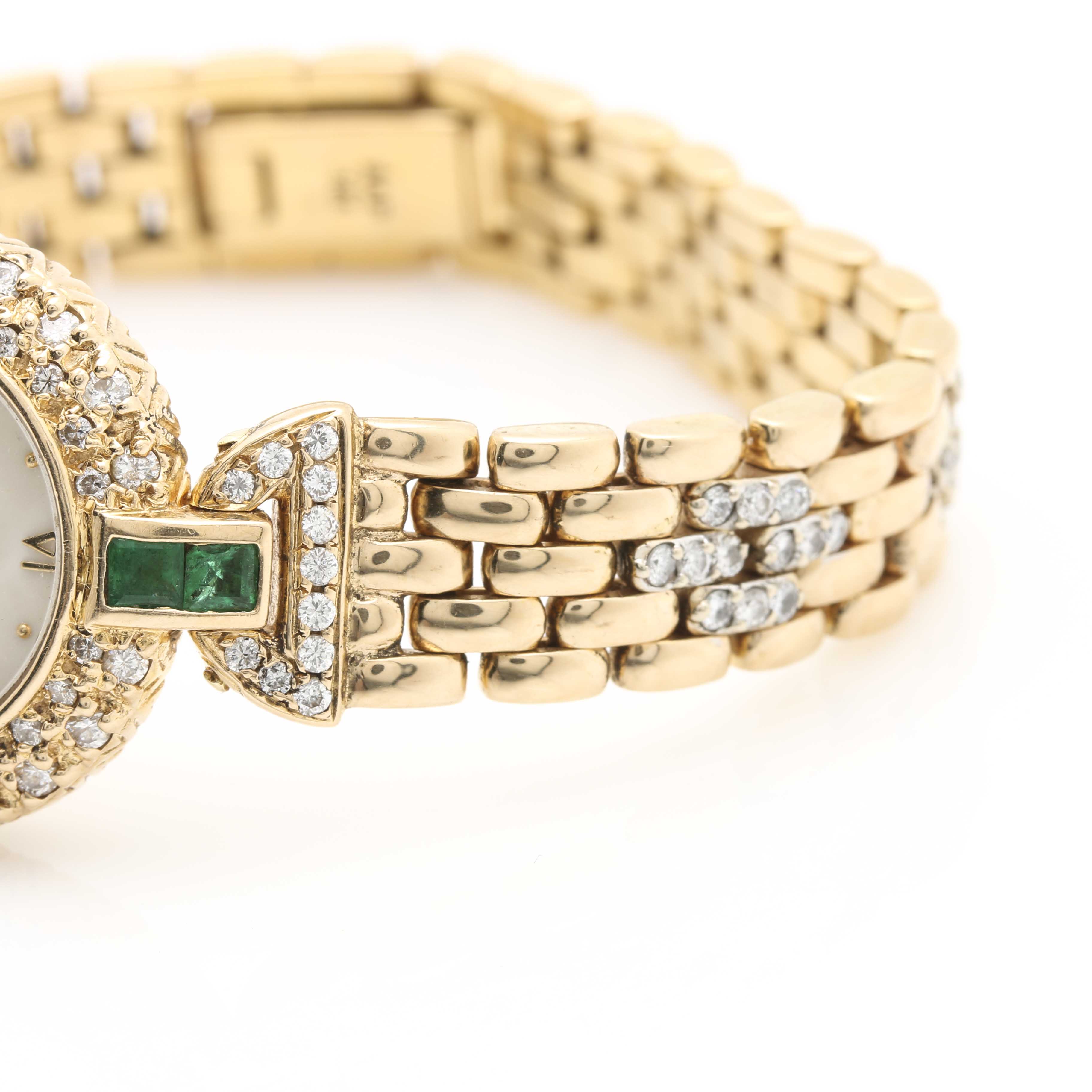 Geneve 18K Yellow Gold and 1.46 CTW Diamond Watch