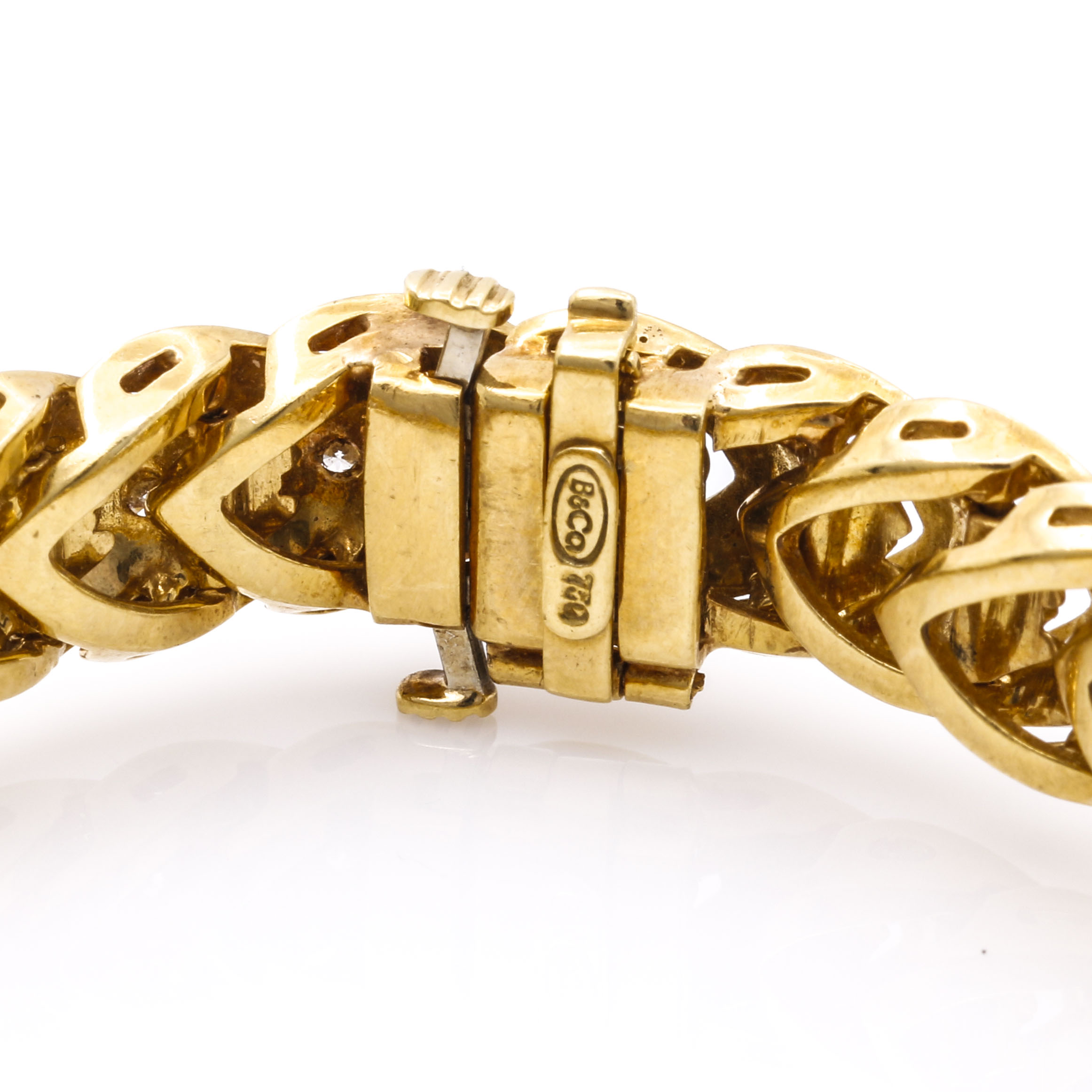 18K Yellow Gold 0.96 CTW Diamond Fancy Link Bracelet