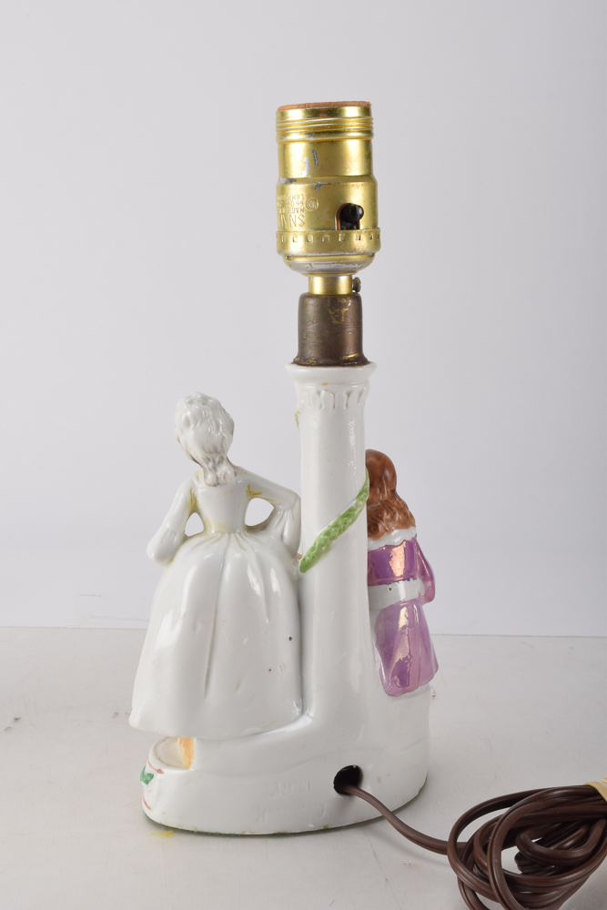 Vintage Rococo Revival Boudoir Lamps