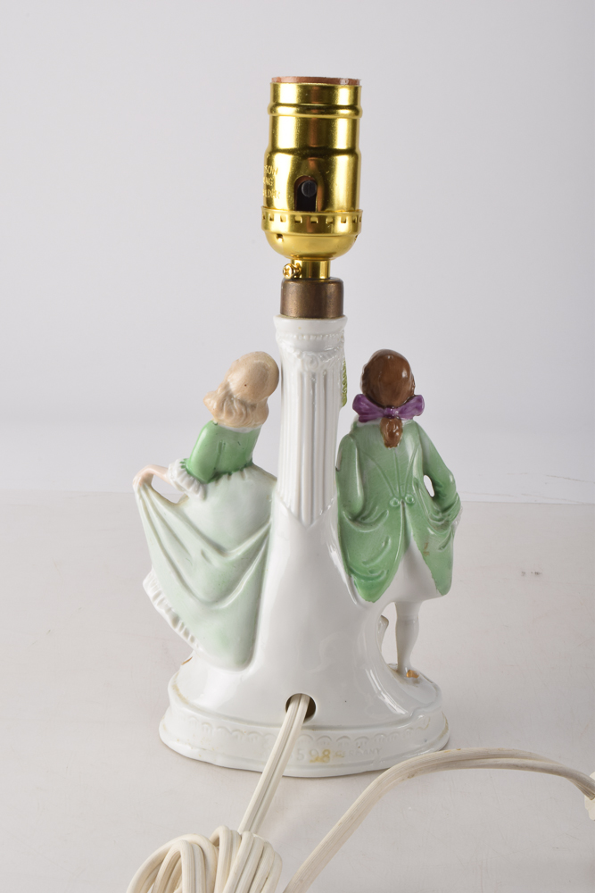 Vintage Rococo Revival Boudoir Lamps