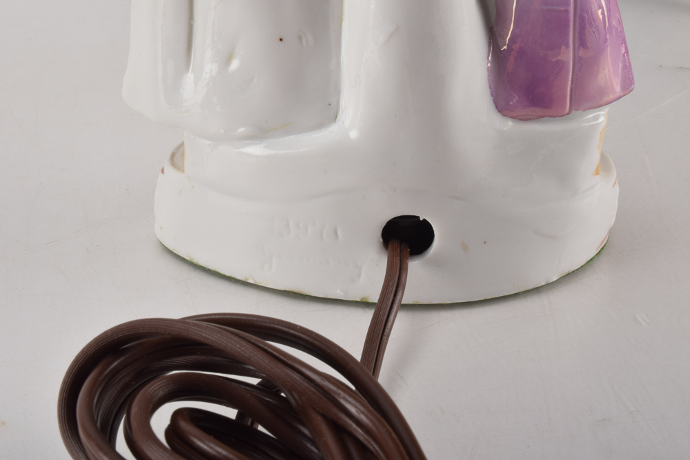 Vintage Rococo Revival Boudoir Lamps