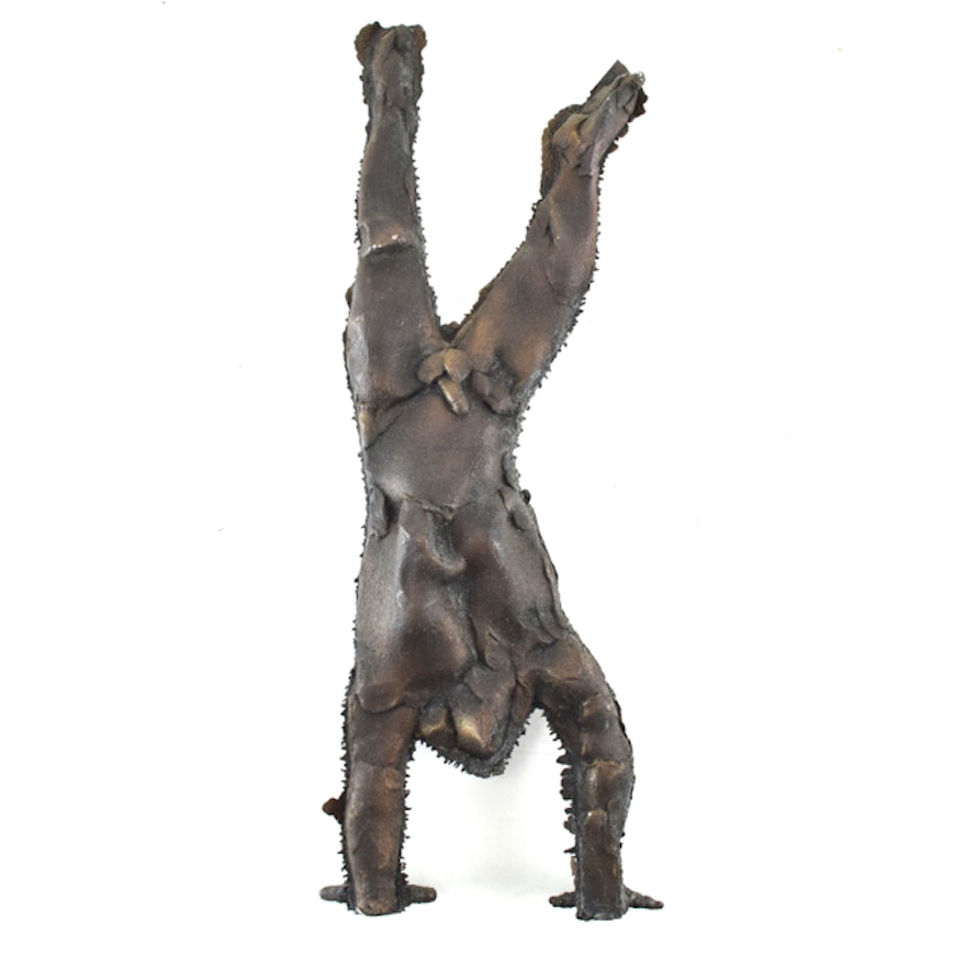 Original Tuska Bronze "Handstand" Maquette Sculpture