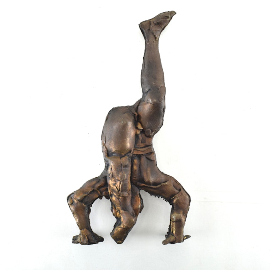 Original Tuska Bronze "Handstand" Maquette Sculpture
