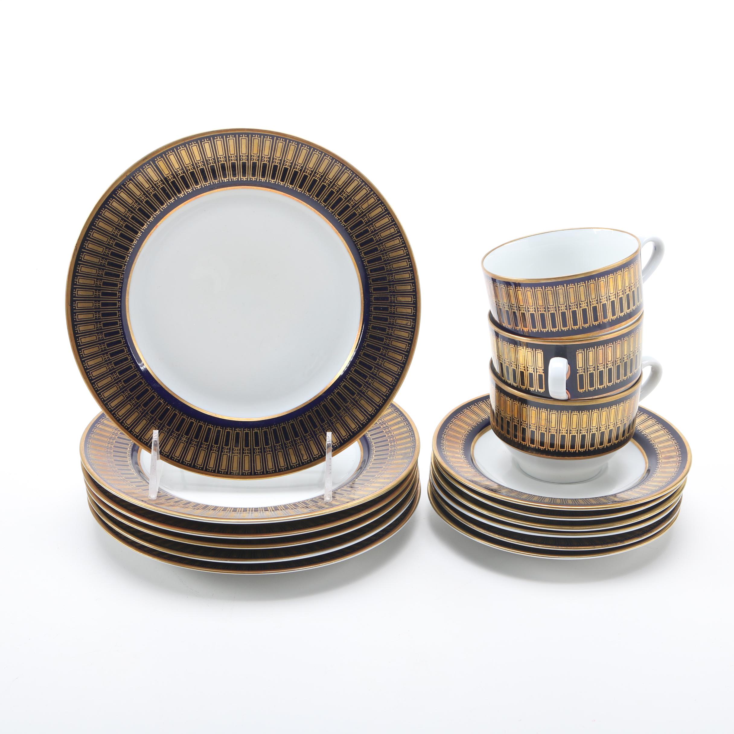 Graf Von Henneberg Porzellan "Echt Kobalt" Tea Cups and Saucers