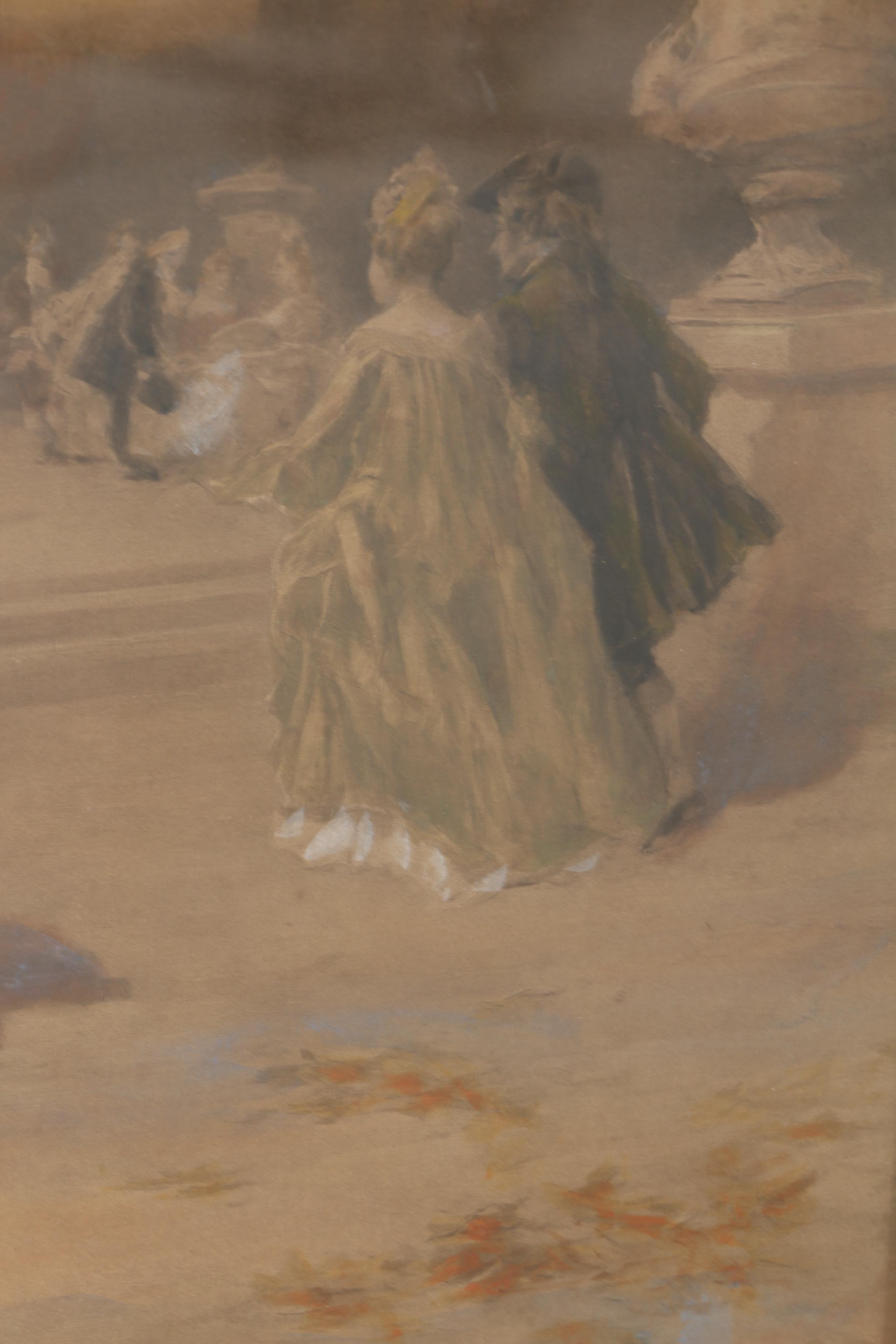 After Vicente Garcia de Paredes Embellished Lithograph "Sunday in the Park"