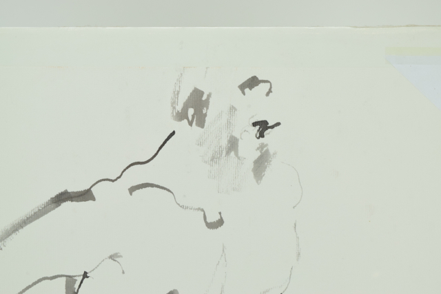 John Tuska Ink Wash on Paper of Standing Male Nude