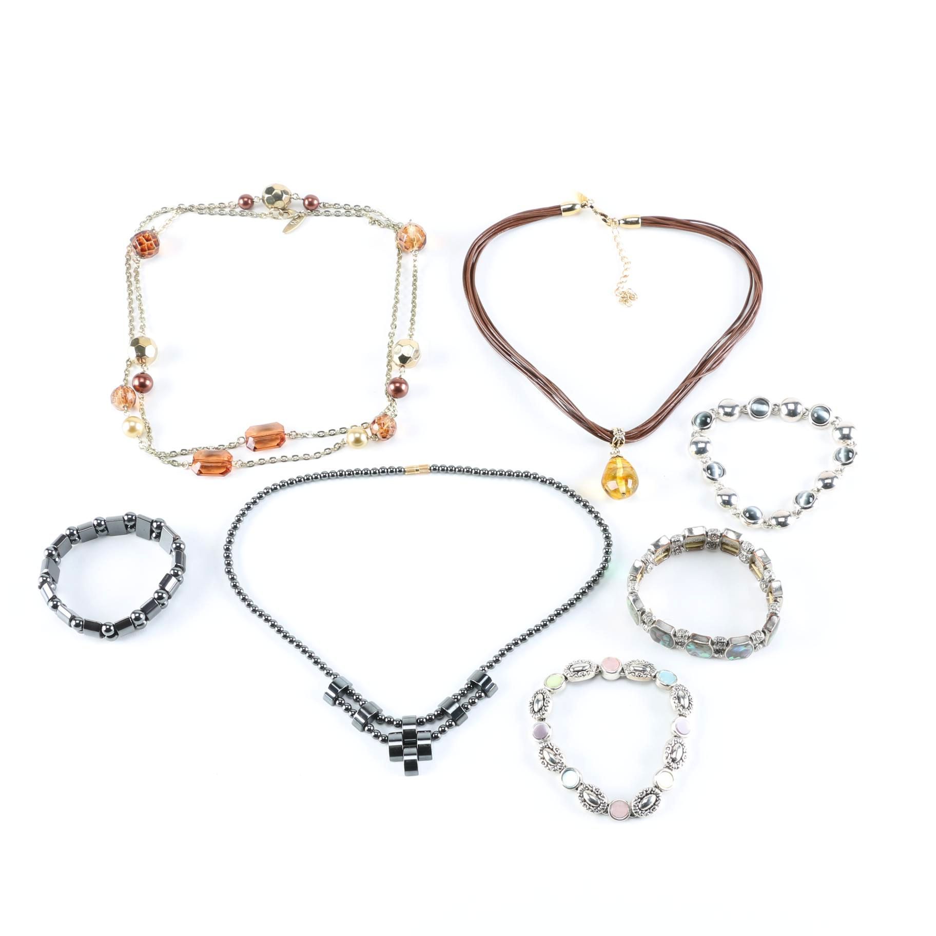 Assorted Costume Bracelet and Necklace Jewelry Pieces