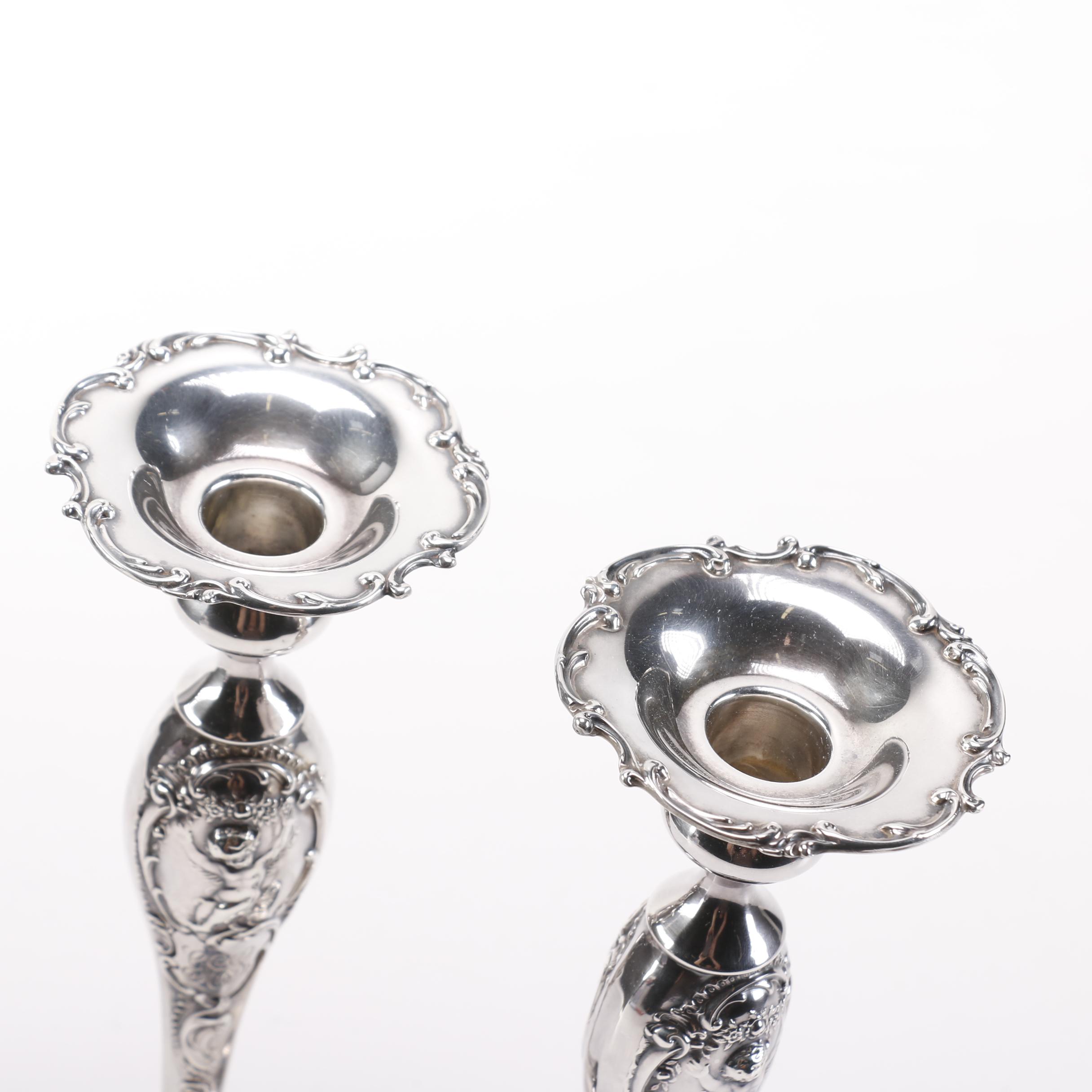 Mauser Manufacturing Co. Sterling Candlesticks