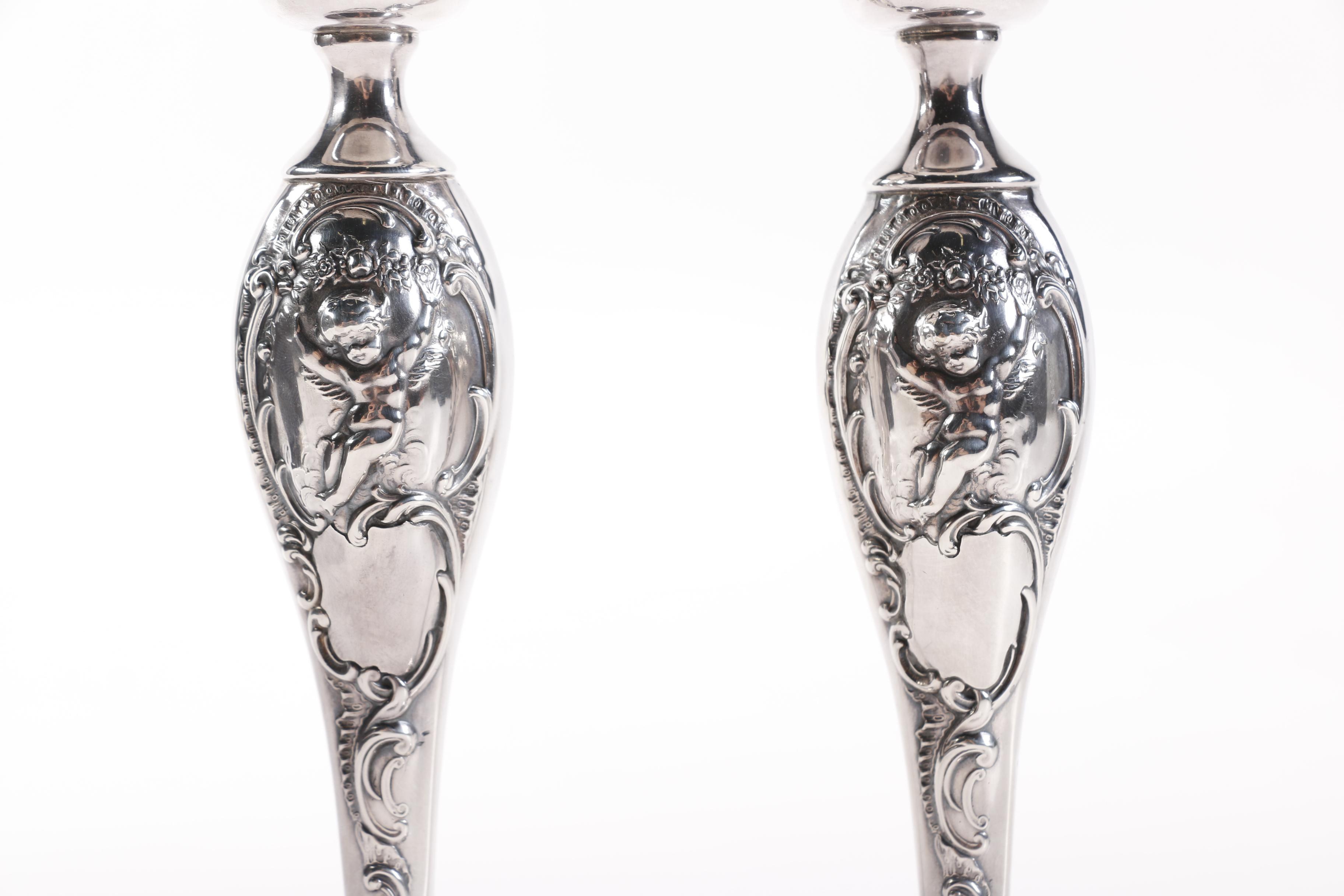 Mauser Manufacturing Co. Sterling Candlesticks