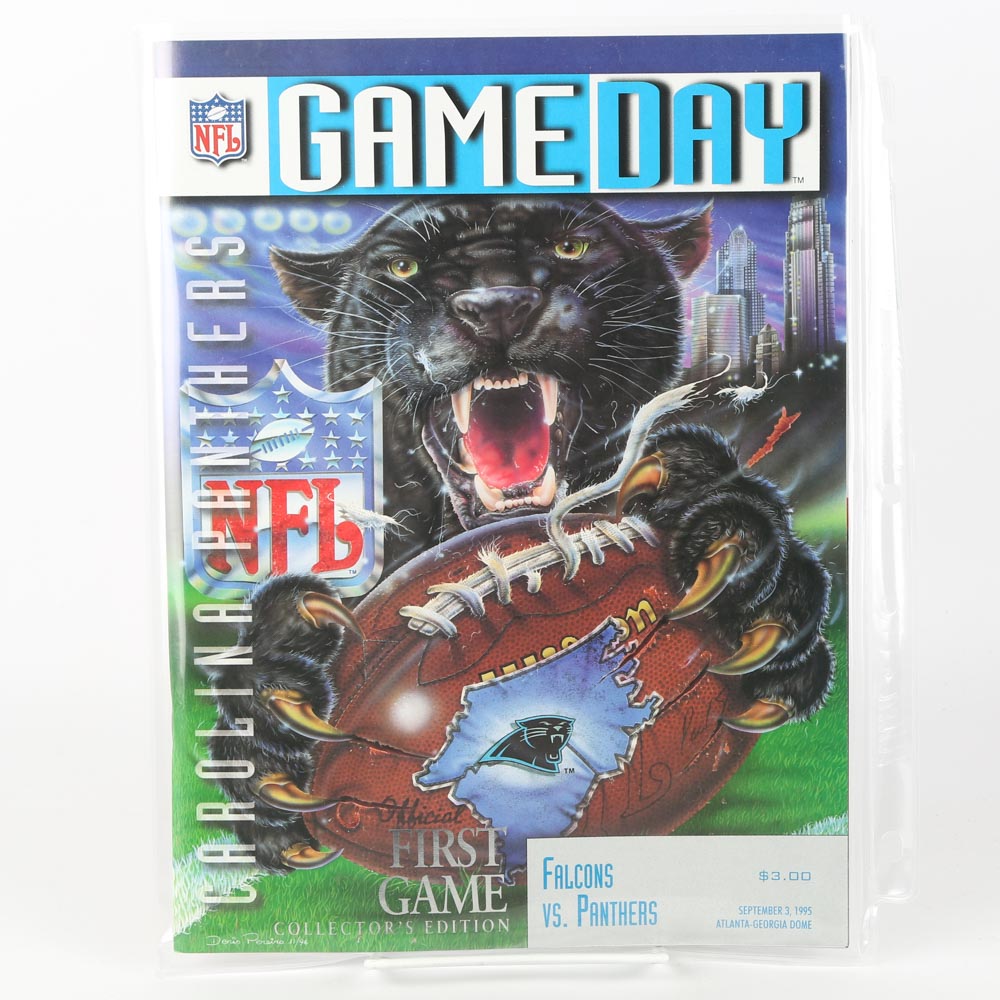 Carolina Panthers September 3, 1995 First Game Program and  Innagural Game Ticket