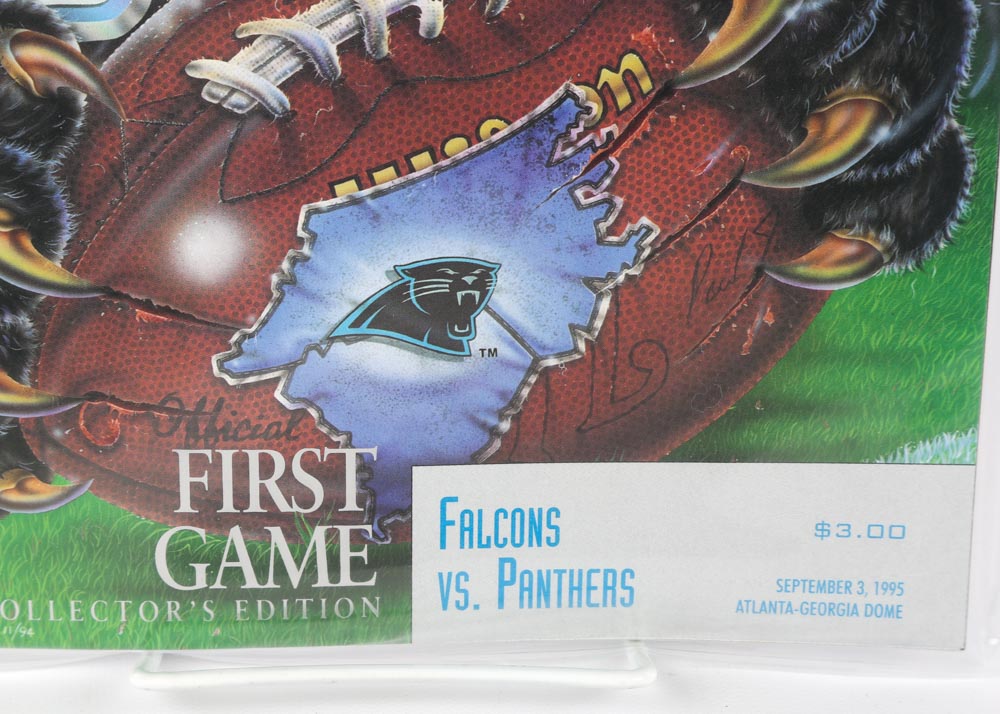 Carolina Panthers September 3, 1995 First Game Program and  Innagural Game Ticket