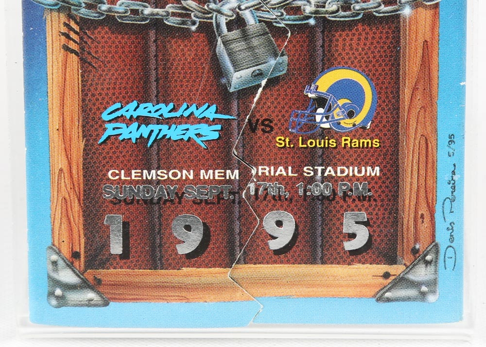 Carolina Panthers September 3, 1995 First Game Program and  Innagural Game Ticket