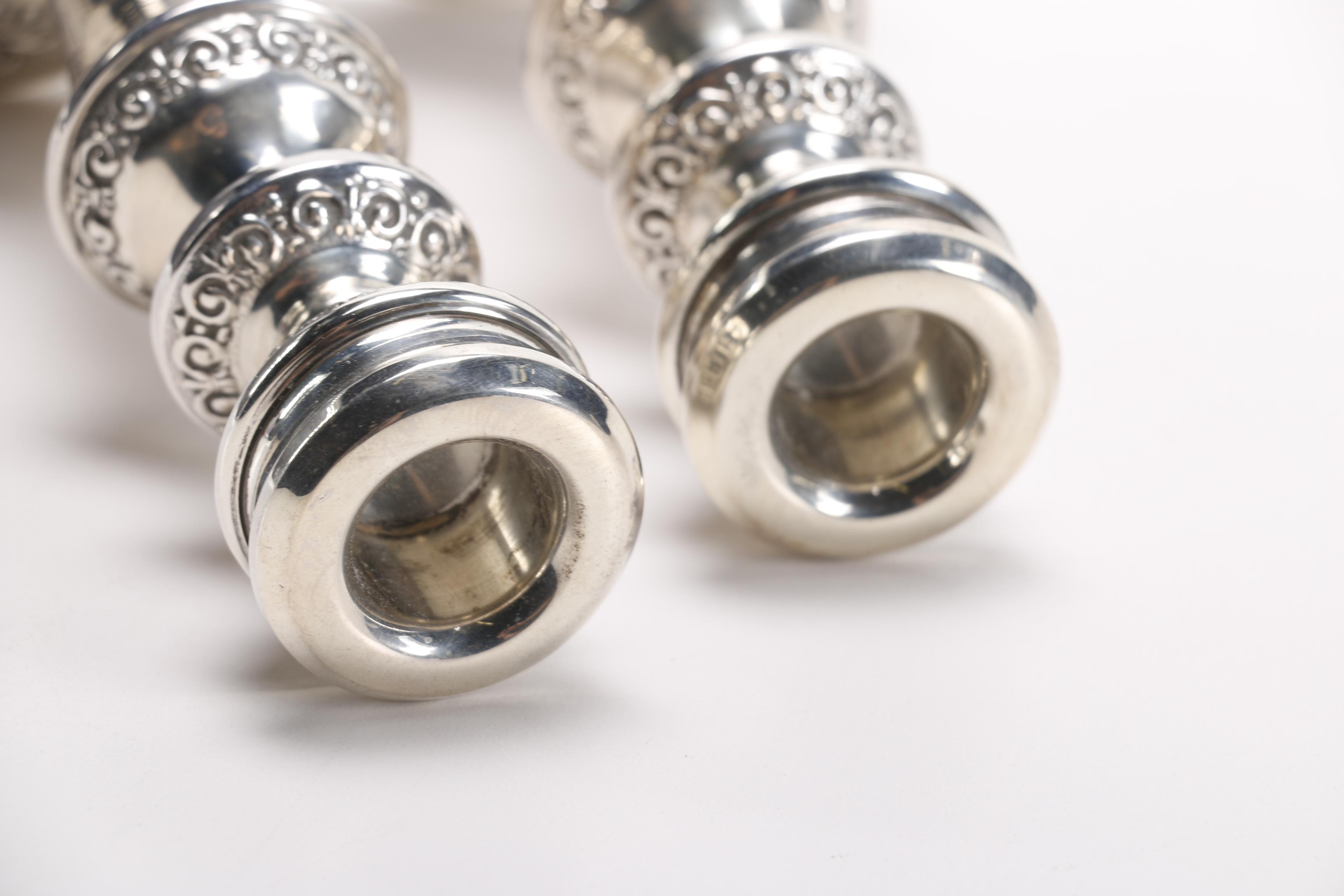 W I Broadway & Co. Weighted Sterling Candlesticks