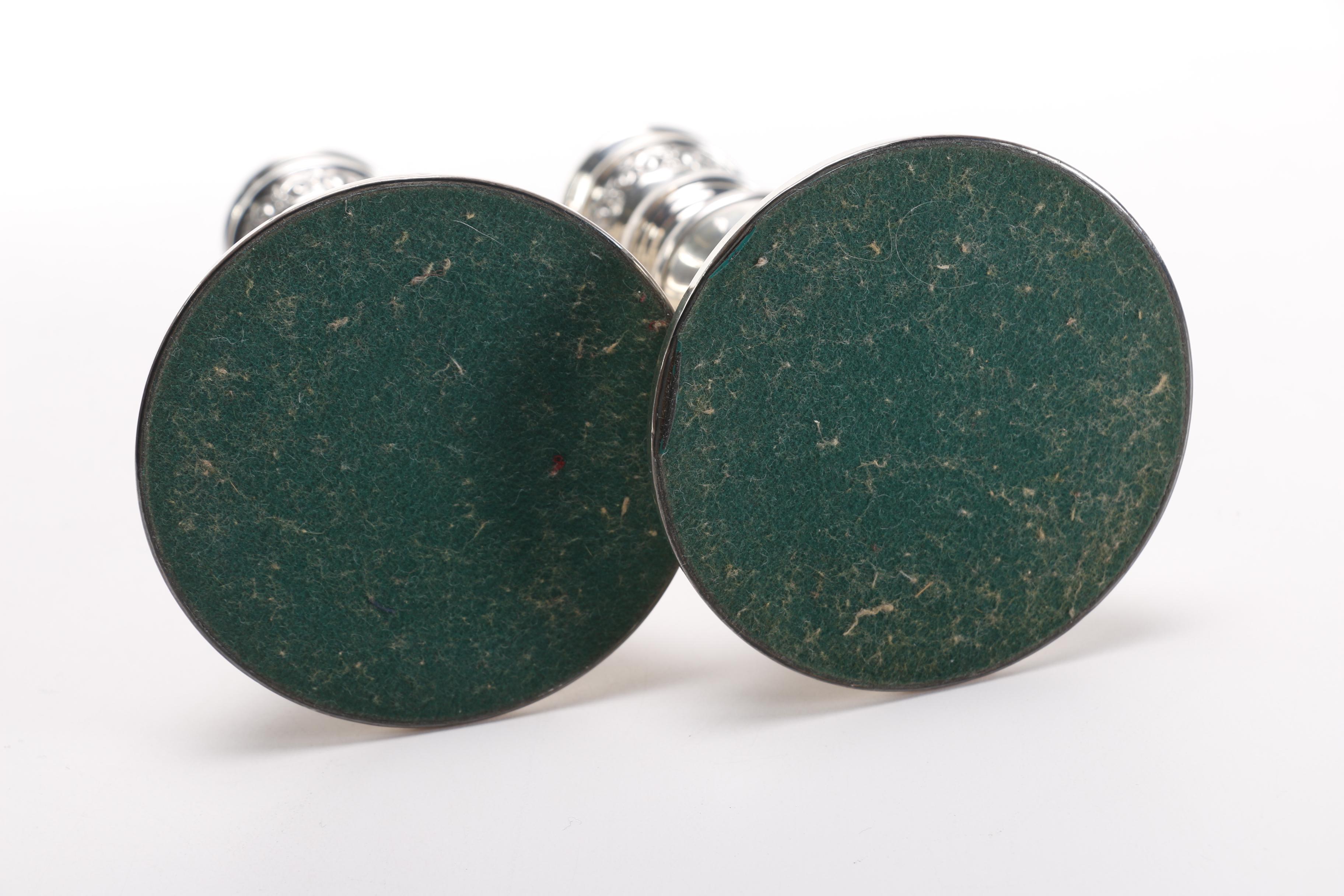 W I Broadway & Co. Weighted Sterling Candlesticks