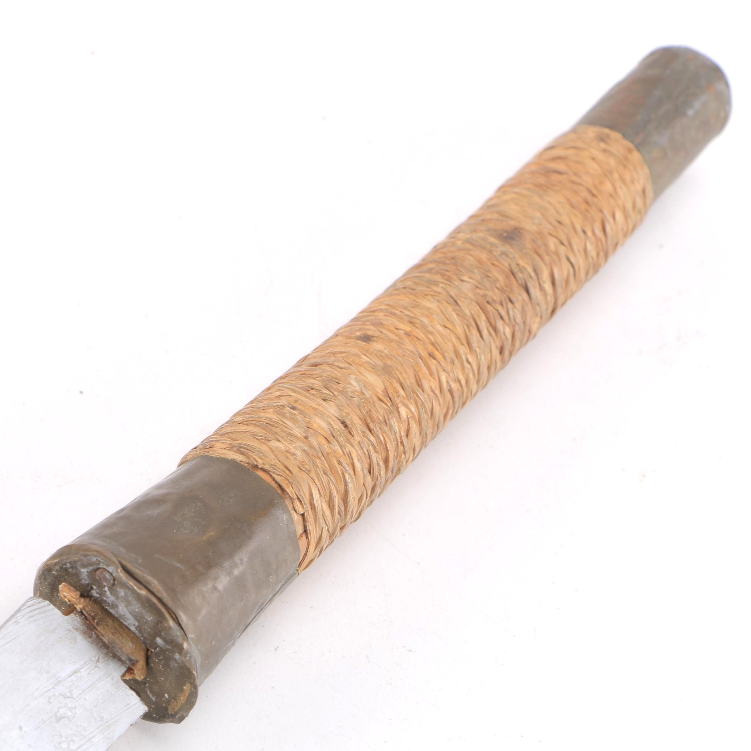 Thai Daab Sword With Bamboo Sheath