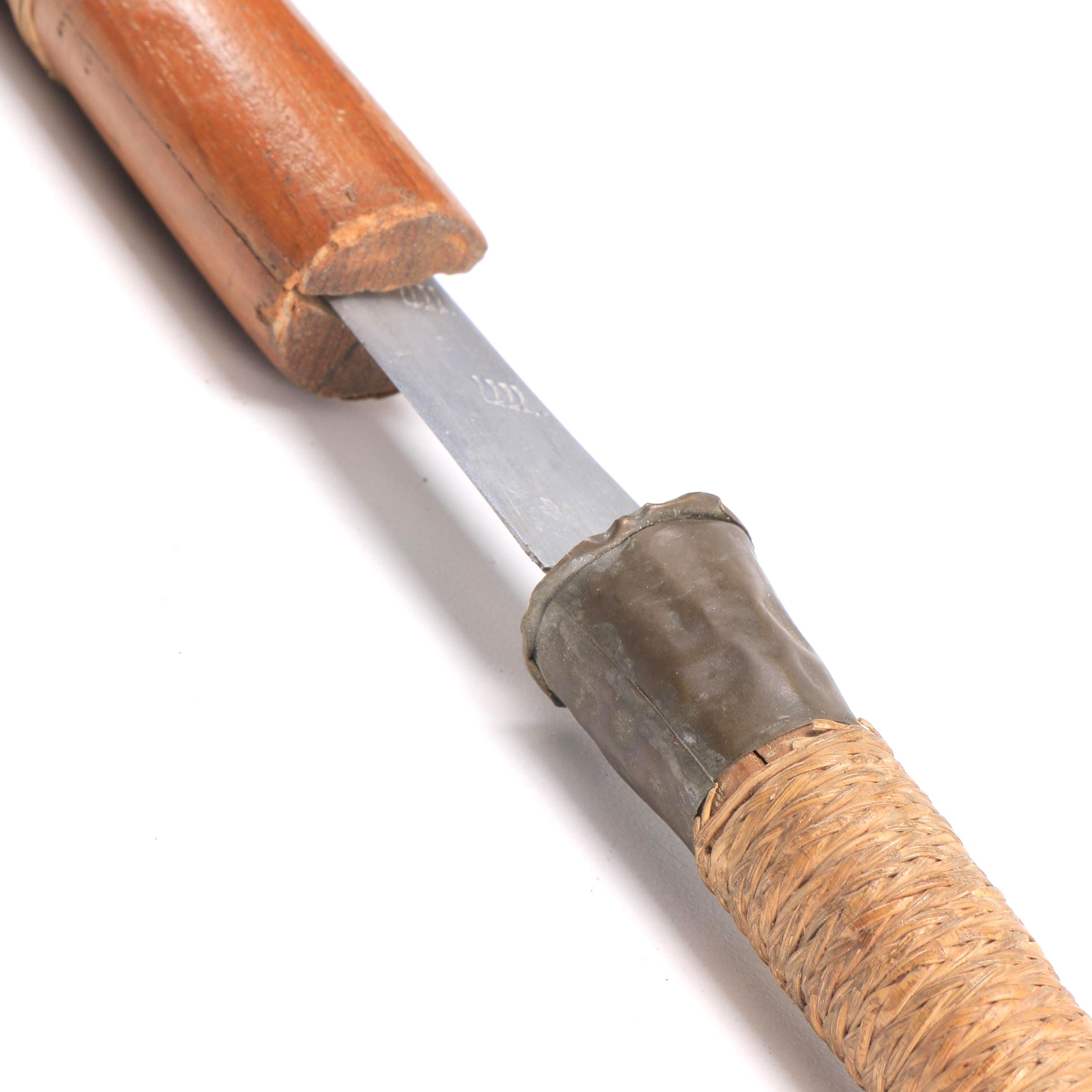 Thai Daab Sword With Bamboo Sheath