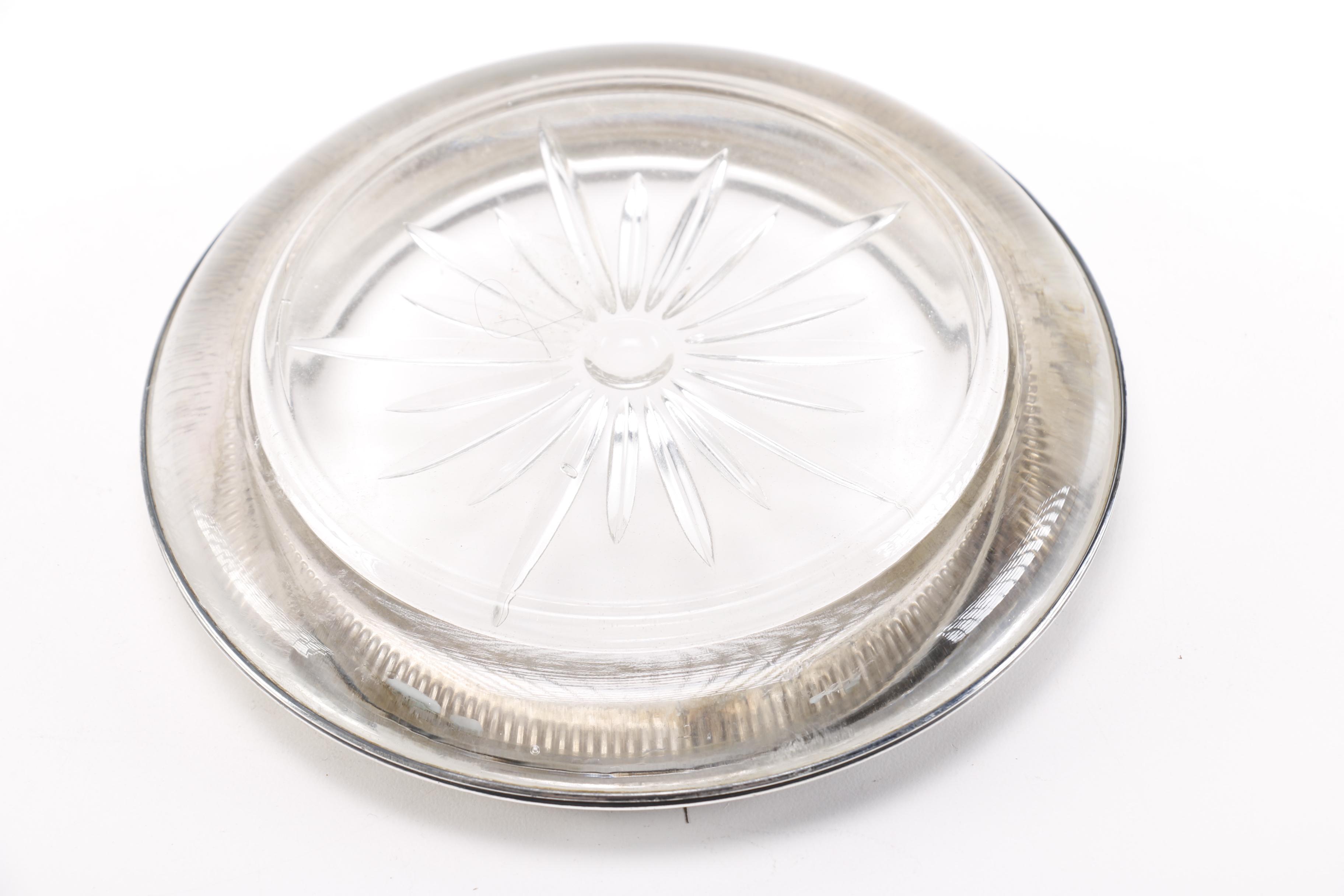Sterling and Glass Coasters Featuring Frank M. Whiting