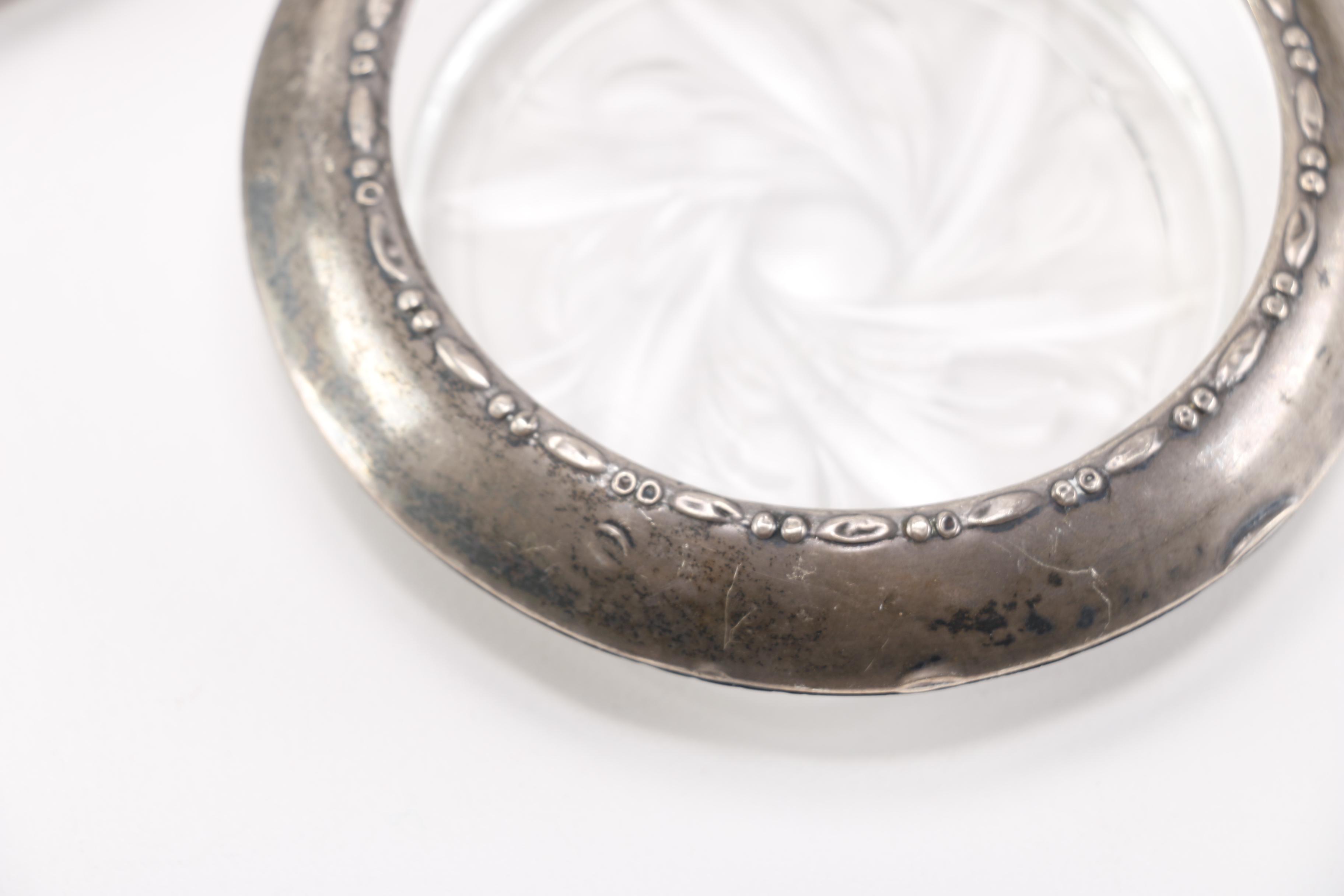 Sterling and Glass Coasters Featuring Frank M. Whiting