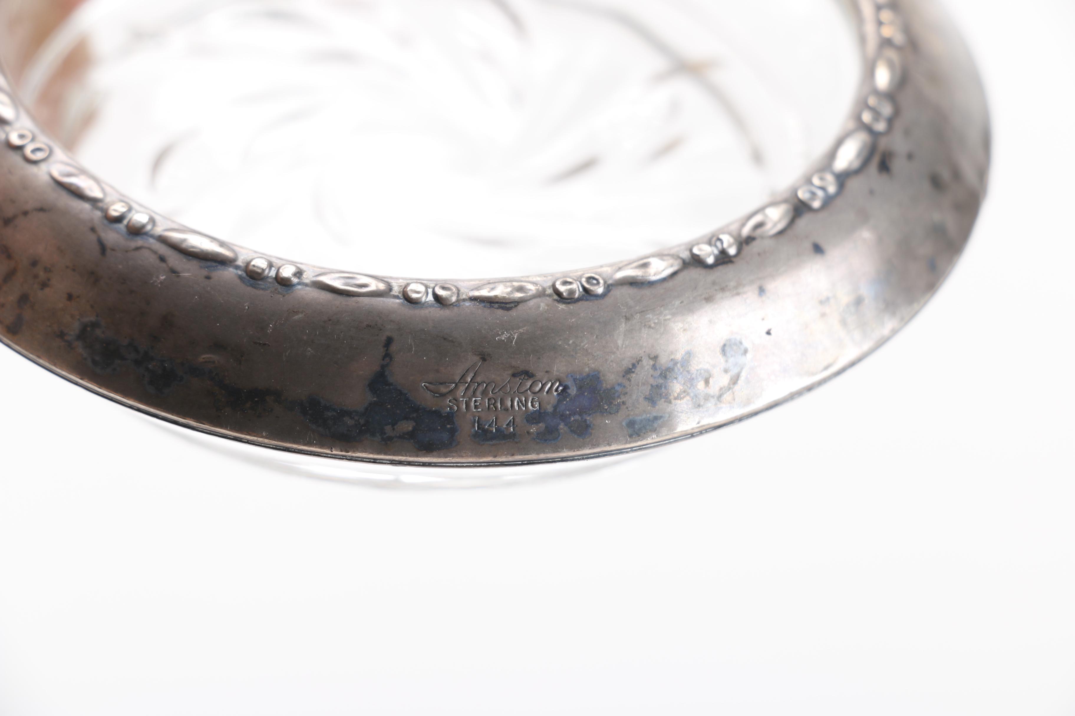 Sterling and Glass Coasters Featuring Frank M. Whiting