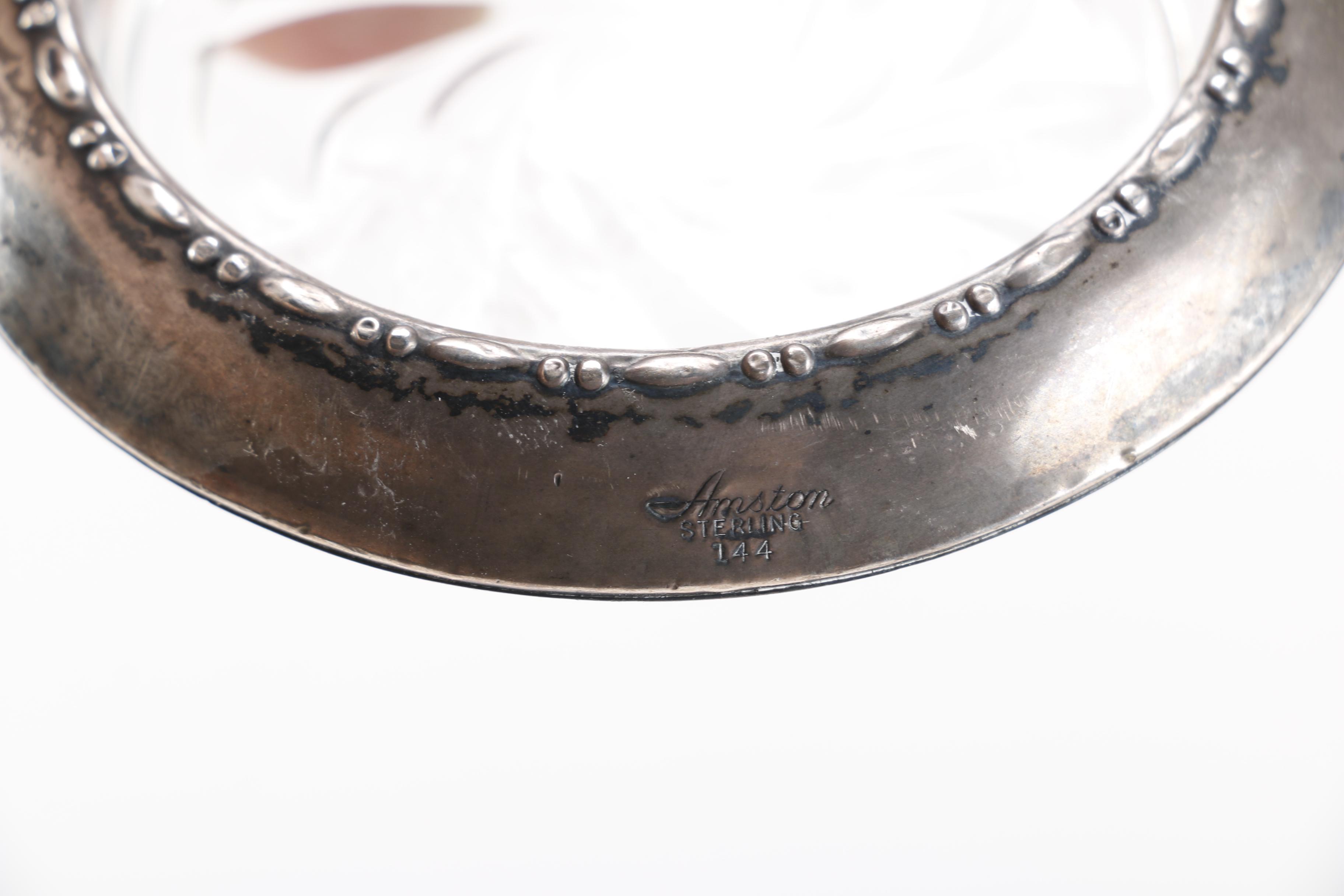 Sterling and Glass Coasters Featuring Frank M. Whiting