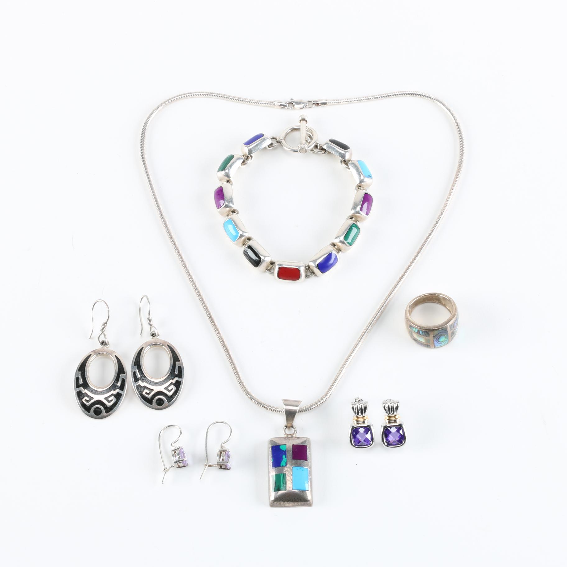 Sterling Silver Jewelry With Cubic Zirconia