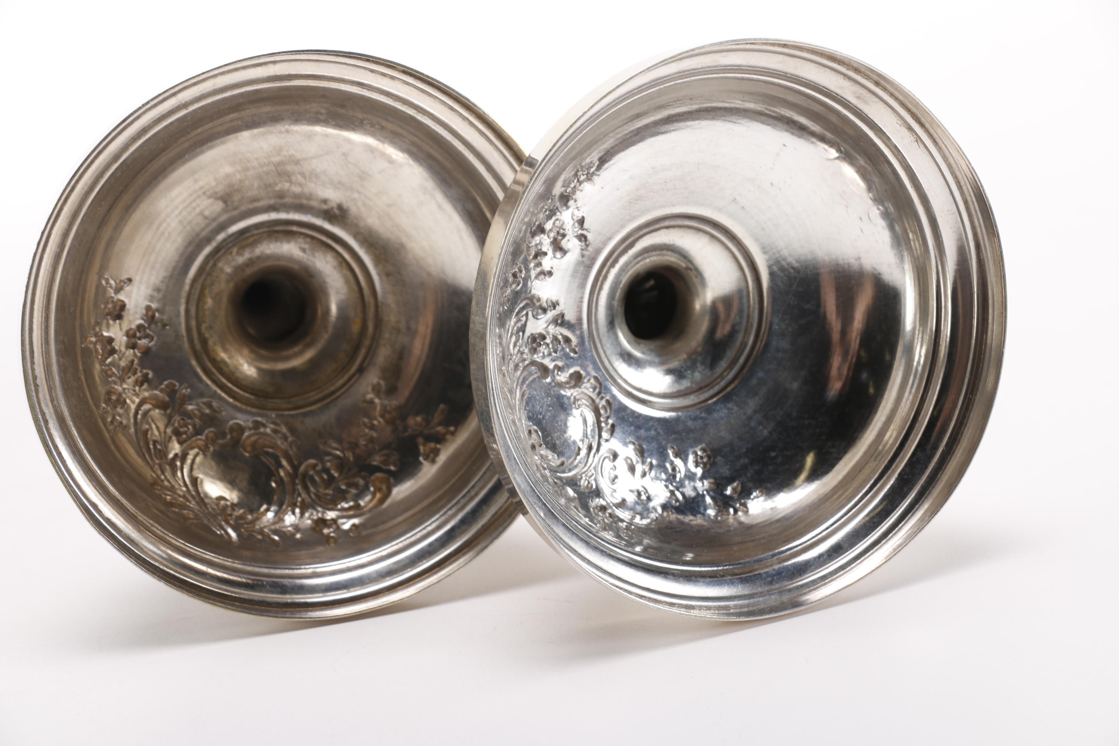 Austria-Hungary Josef Carl von Klinkosch 800 Silver Candlesticks