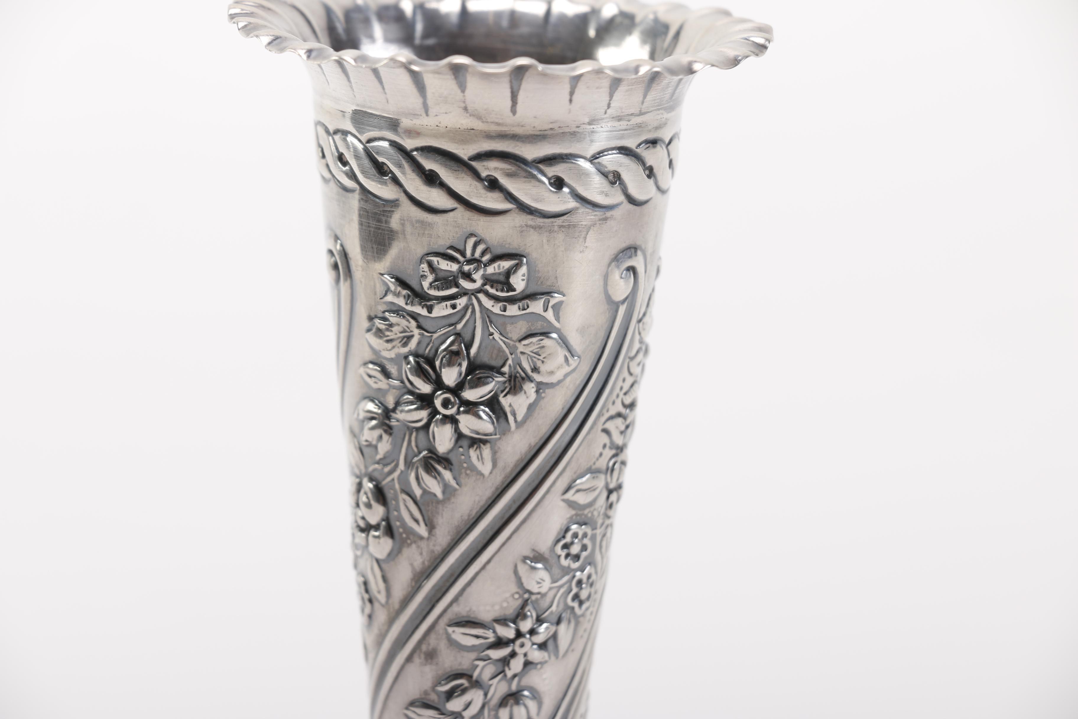 1898 William Comyns Weighted Sterling Vase