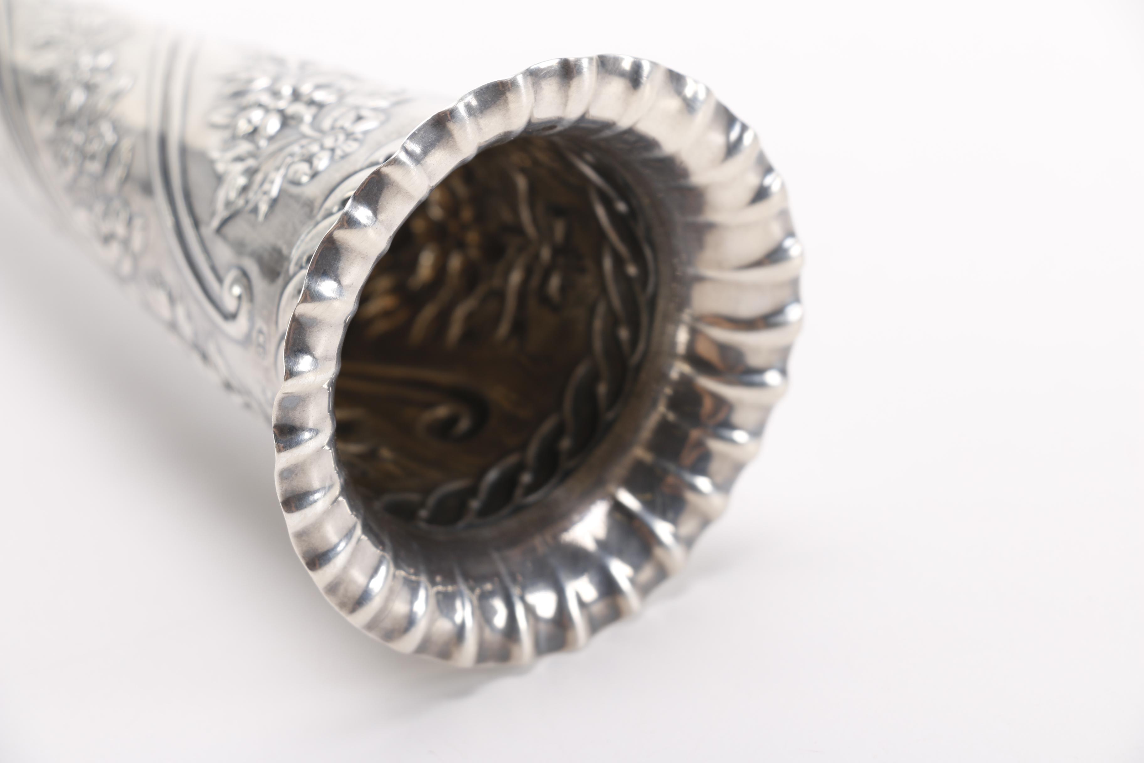 1898 William Comyns Weighted Sterling Vase