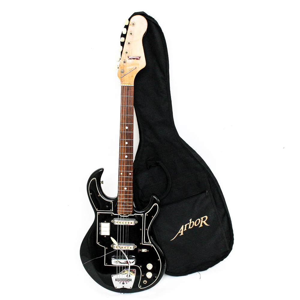 1960s Maxitone Claw Shape Electric Guitar in Black