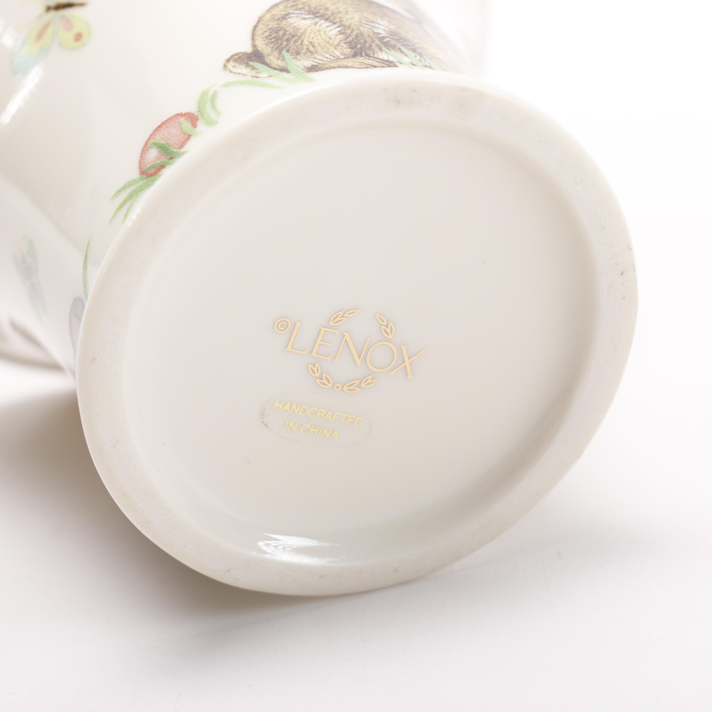 Capodimonte Salt and Pepper Set with a Lenox Dish