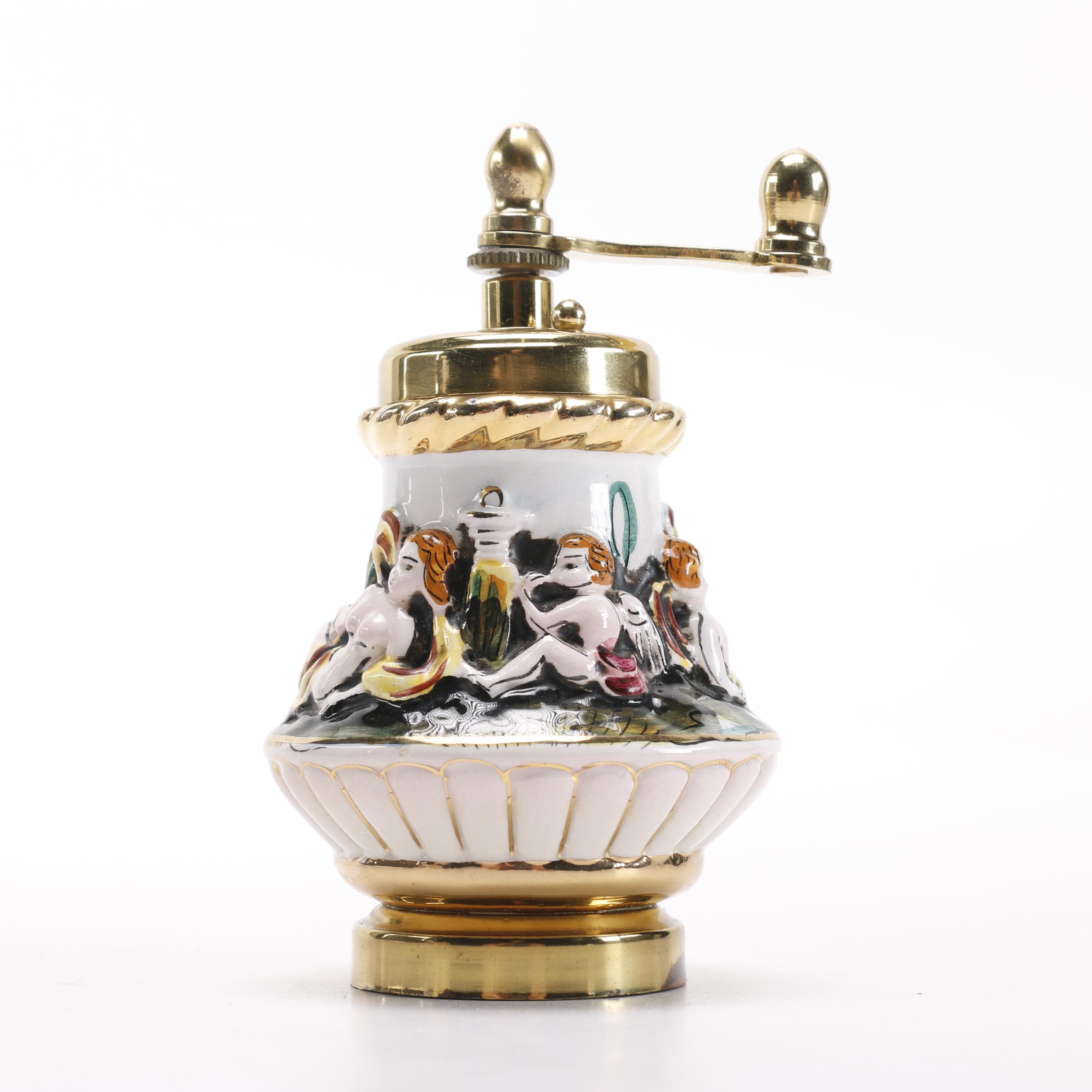 Capodimonte Salt and Pepper Set with a Lenox Dish