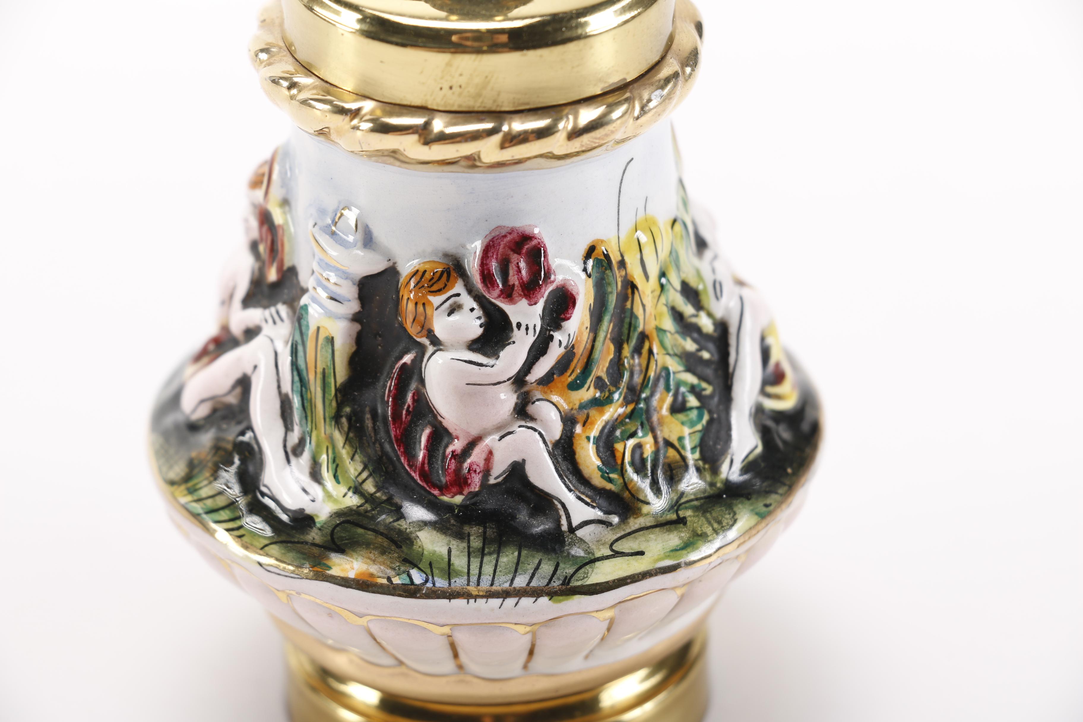 Capodimonte Salt and Pepper Set with a Lenox Dish