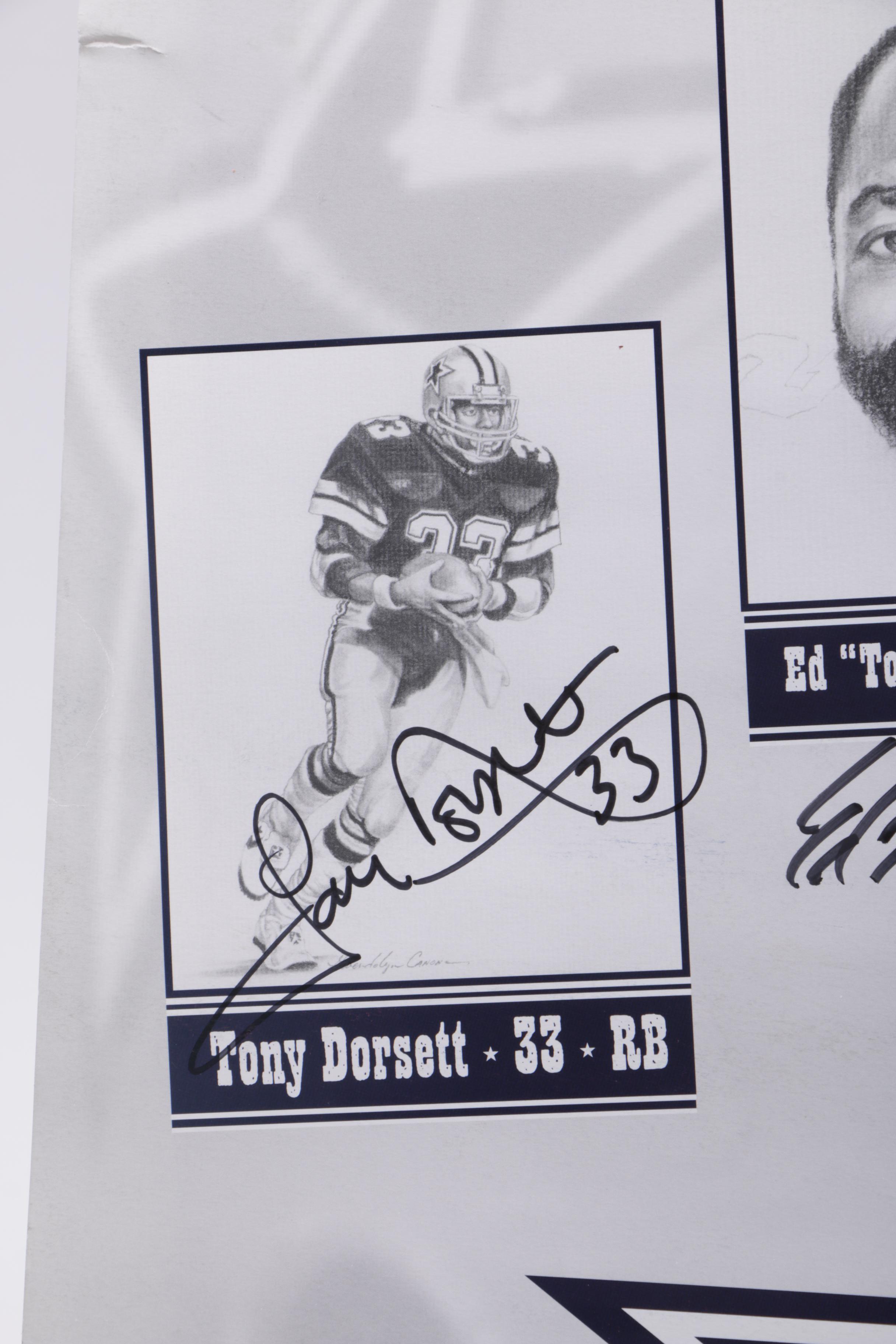 Dallas Cowboys Legends Autographed Poster
