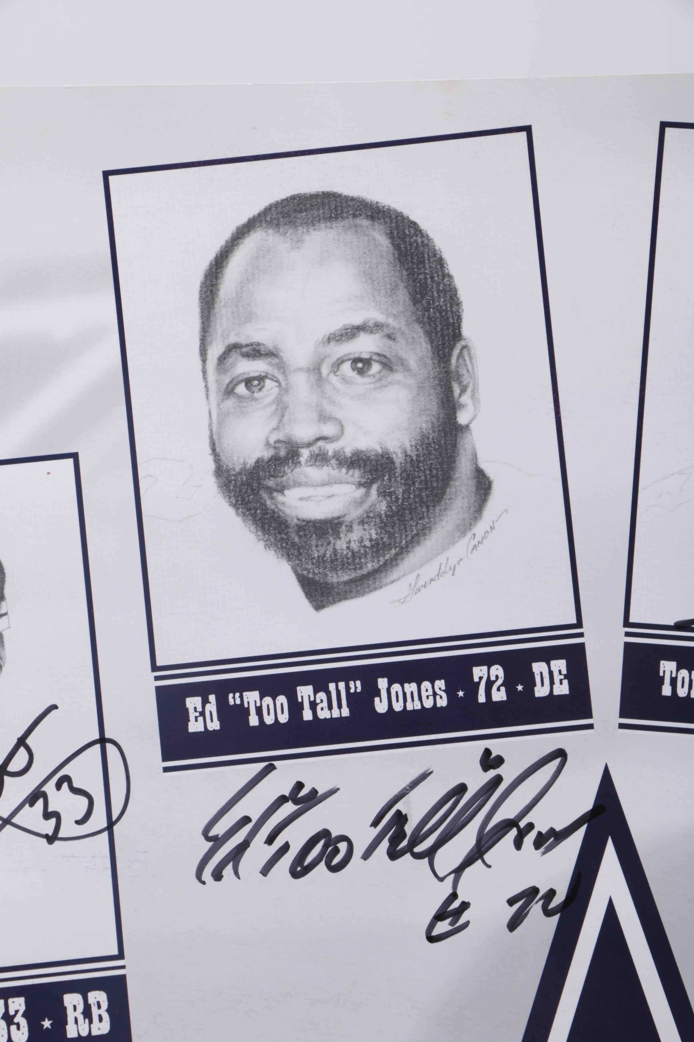 Dallas Cowboys Legends Autographed Poster